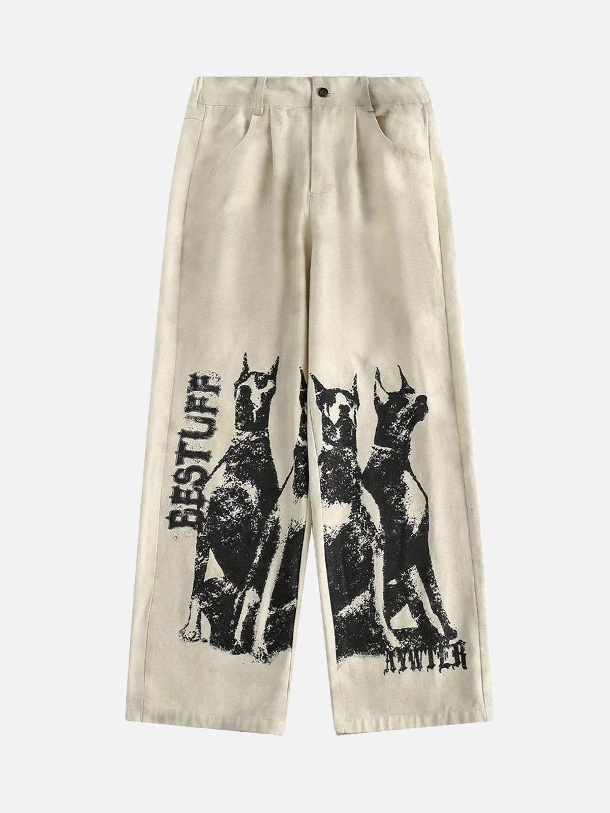 Concert Outfit Urban Doberman Wide-Leg Pants