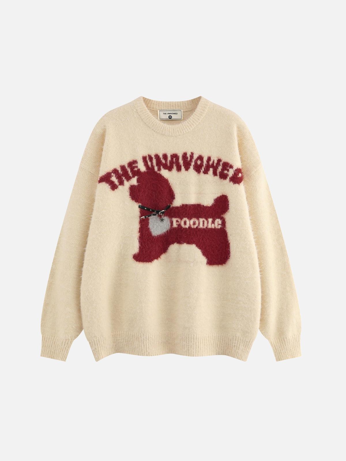 Concert Outfit Vinatge Cartoon Dog Cleanfit Sweater