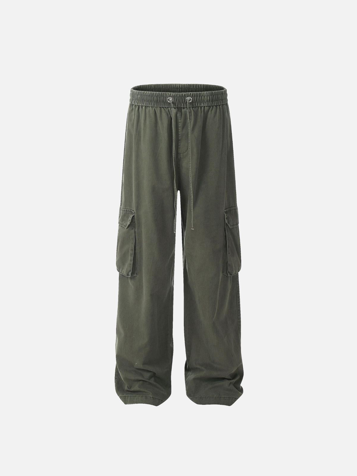 Concert Outfit Vinatge Washed Multi-Pocket Work Cargo Pants