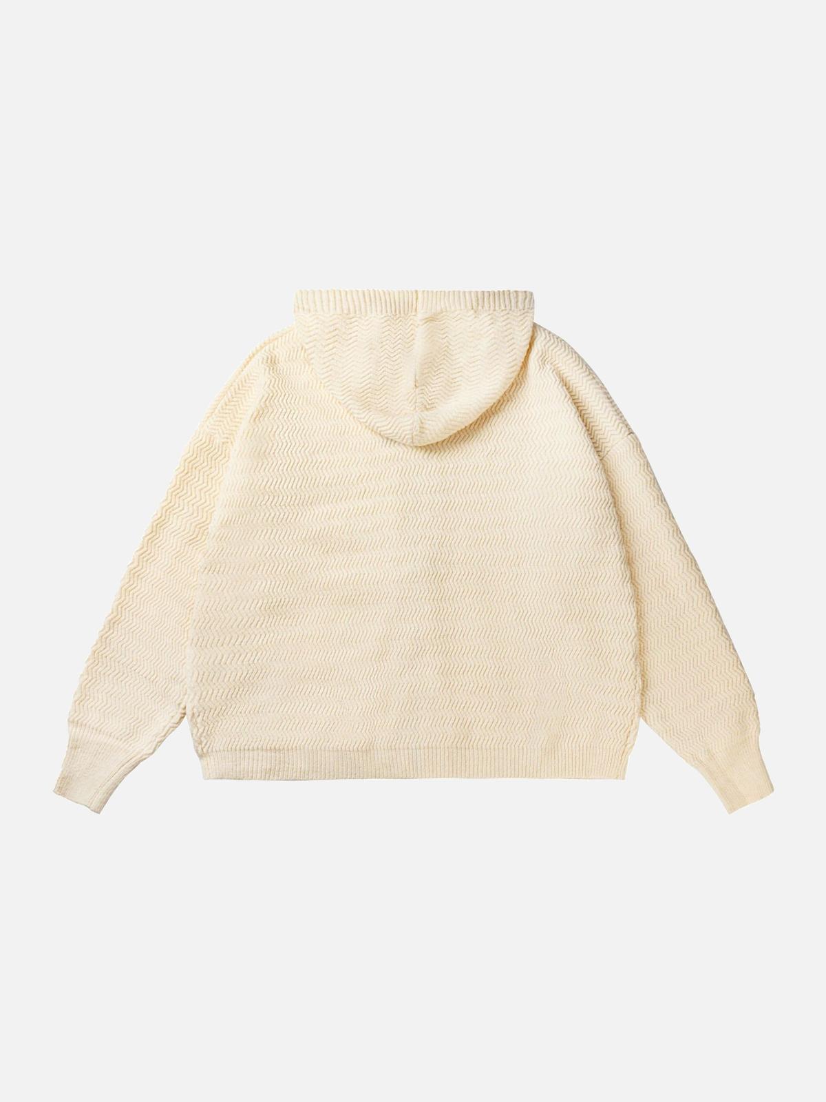 Concert Outfit Vintage Braided Texture Sweater