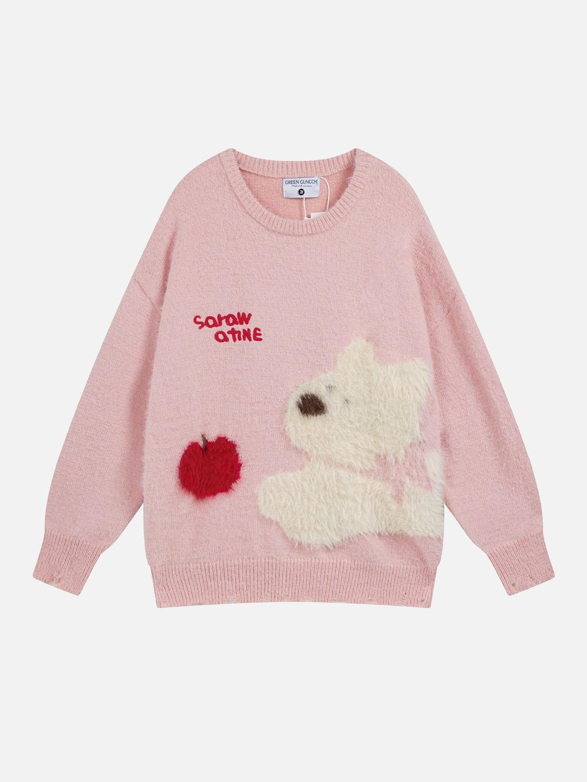 Concert Outfit Vintage Cartoon Little Dog Leisure Sweater