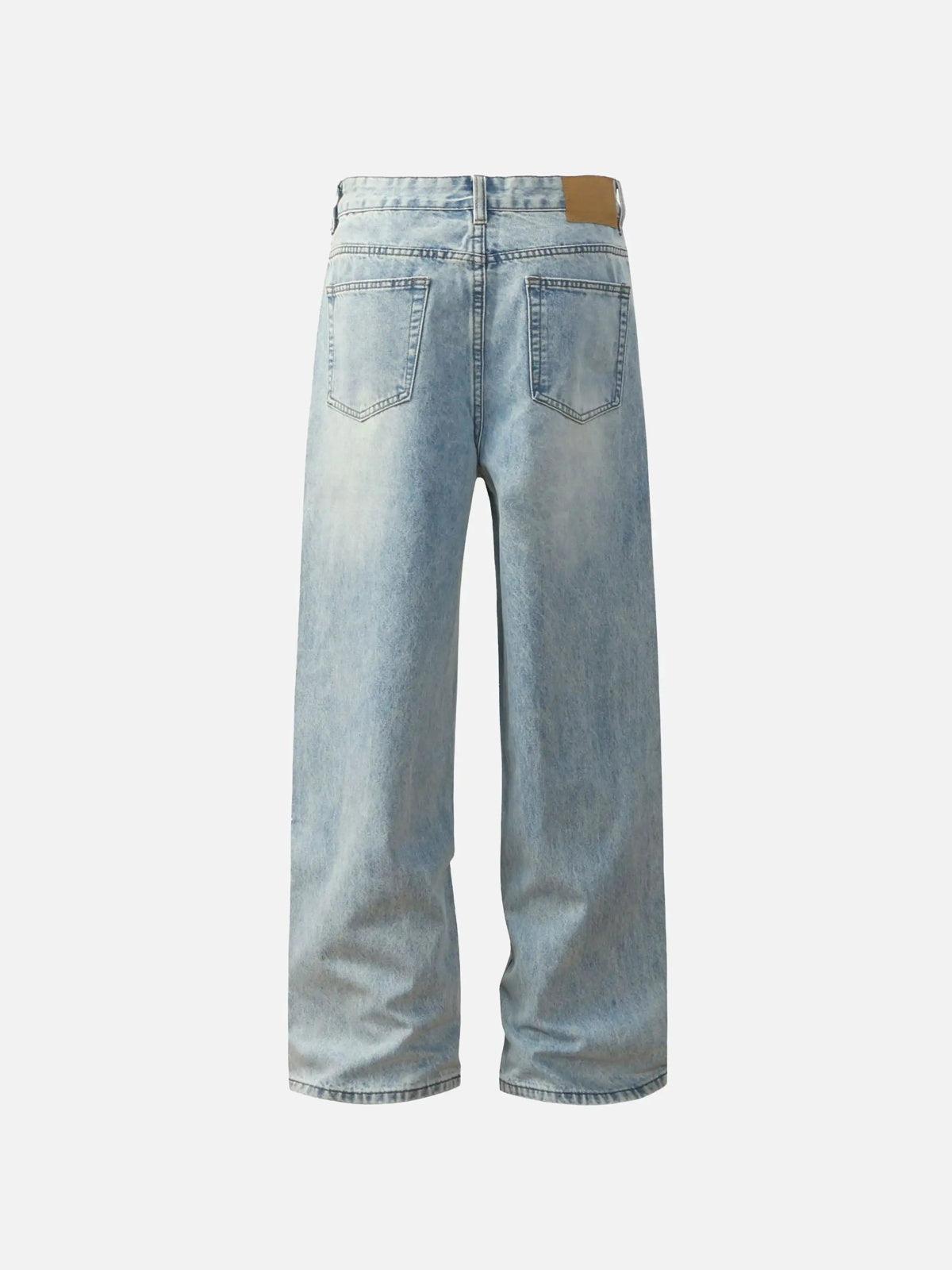 Concert Outfit Vintage Classic Washed Light Blue Jeans