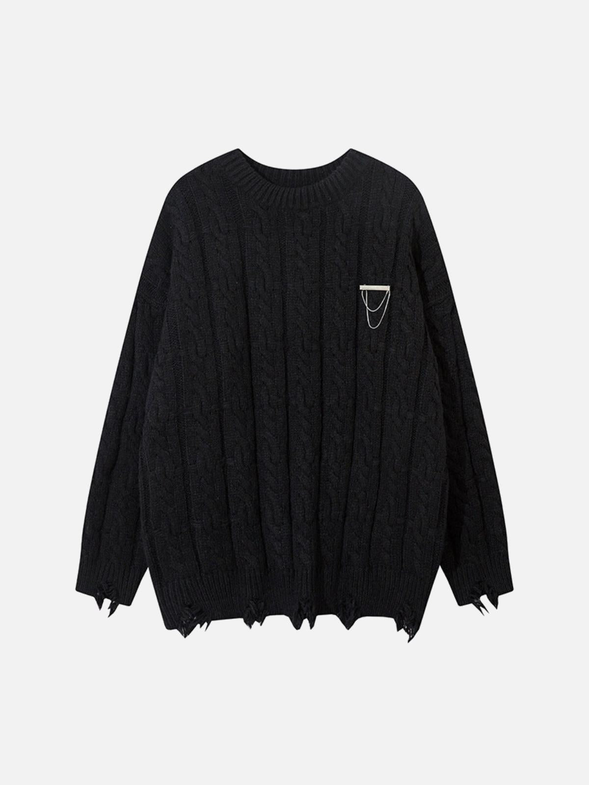 Concert Outfit Vintage Curled dough twists Damage Flow Sweater