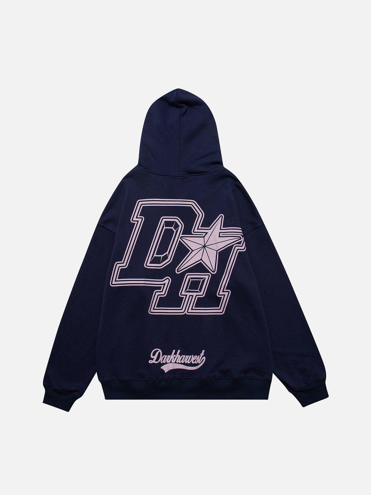 Concert Outfit Vintage 'DH' Print Hoodie