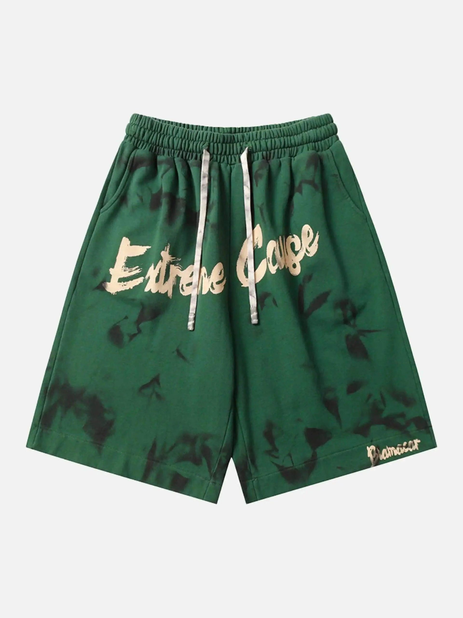 Concert Outfit Vintage Dirty Elastic Drawstring Loose Shorts