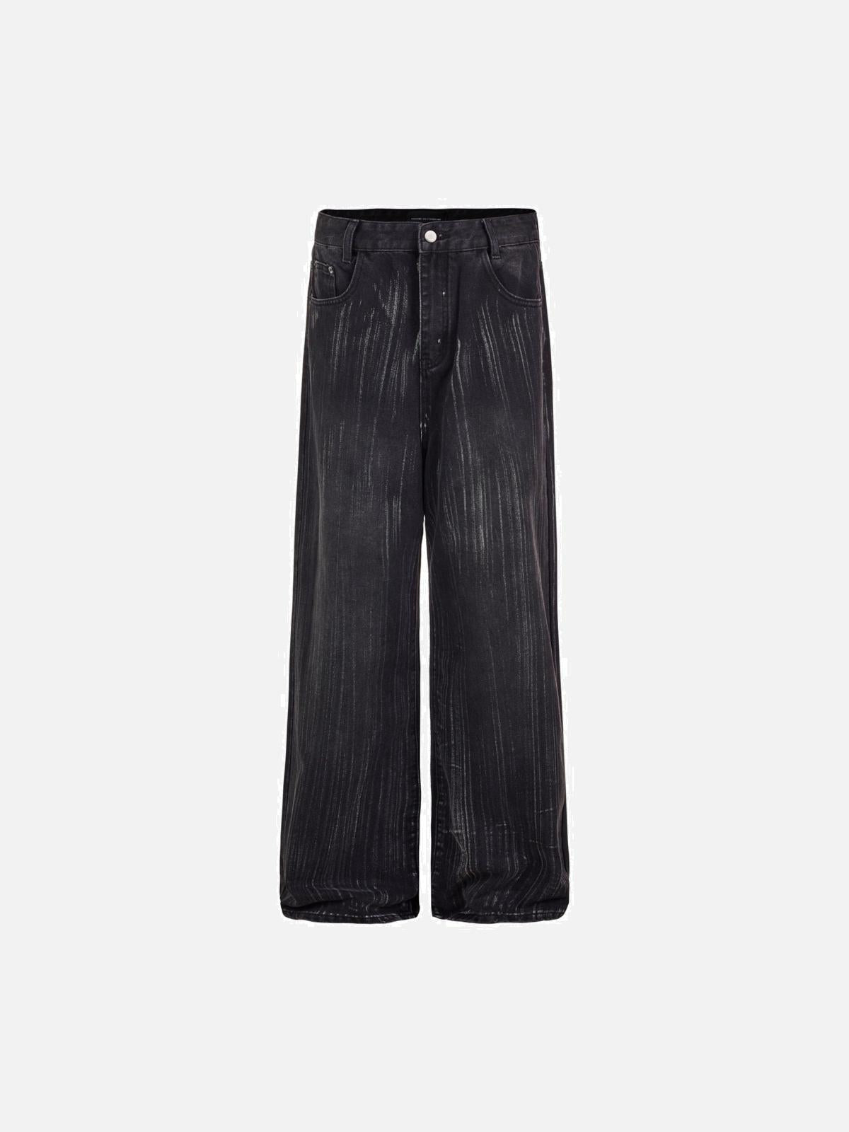 Concert Outfit Vintage Distressed Scratched Tie-Dye Jeans