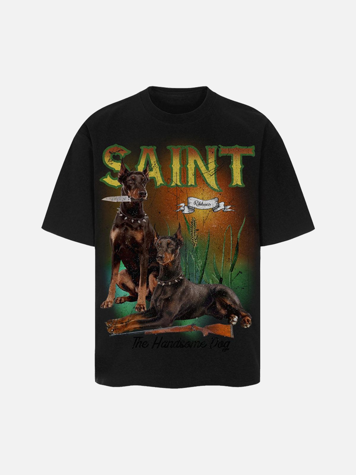 Concert Outfit Vintage Doberman Print T-Shirt