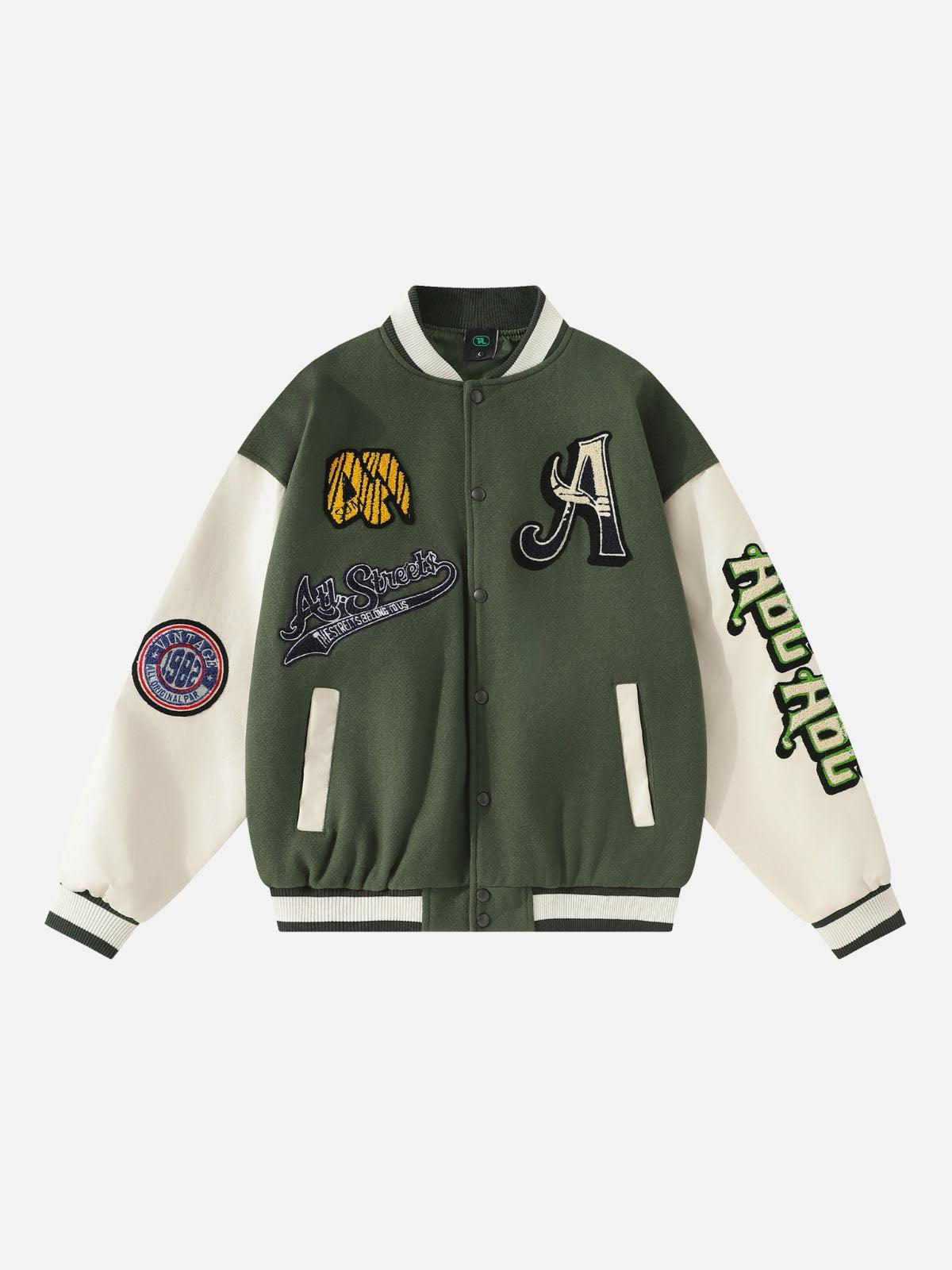 Concert Outfit Vintage Embroidered Baseball Jacket