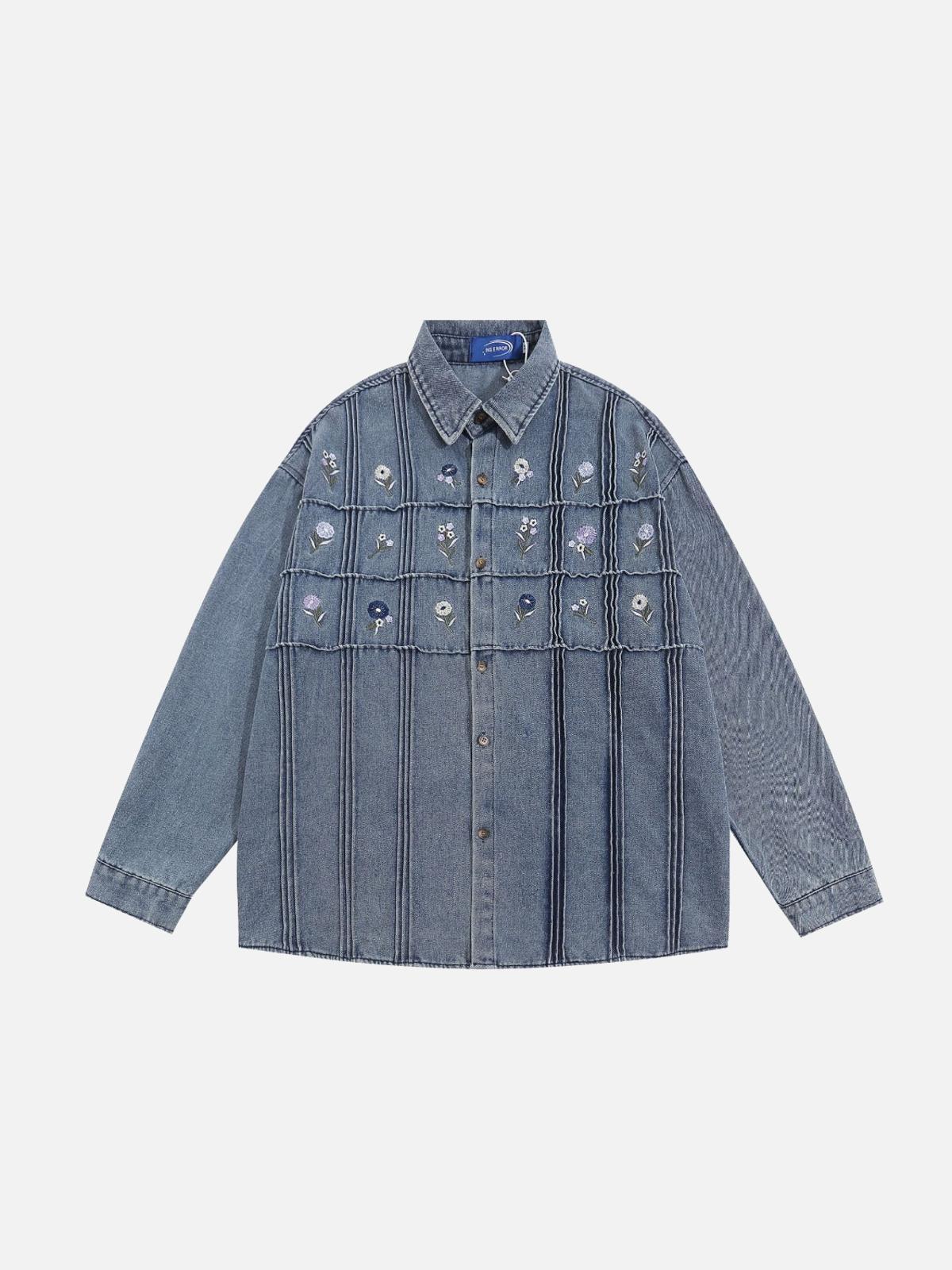 Concert Outfit Vintage Embroidery Cowboy Shirt