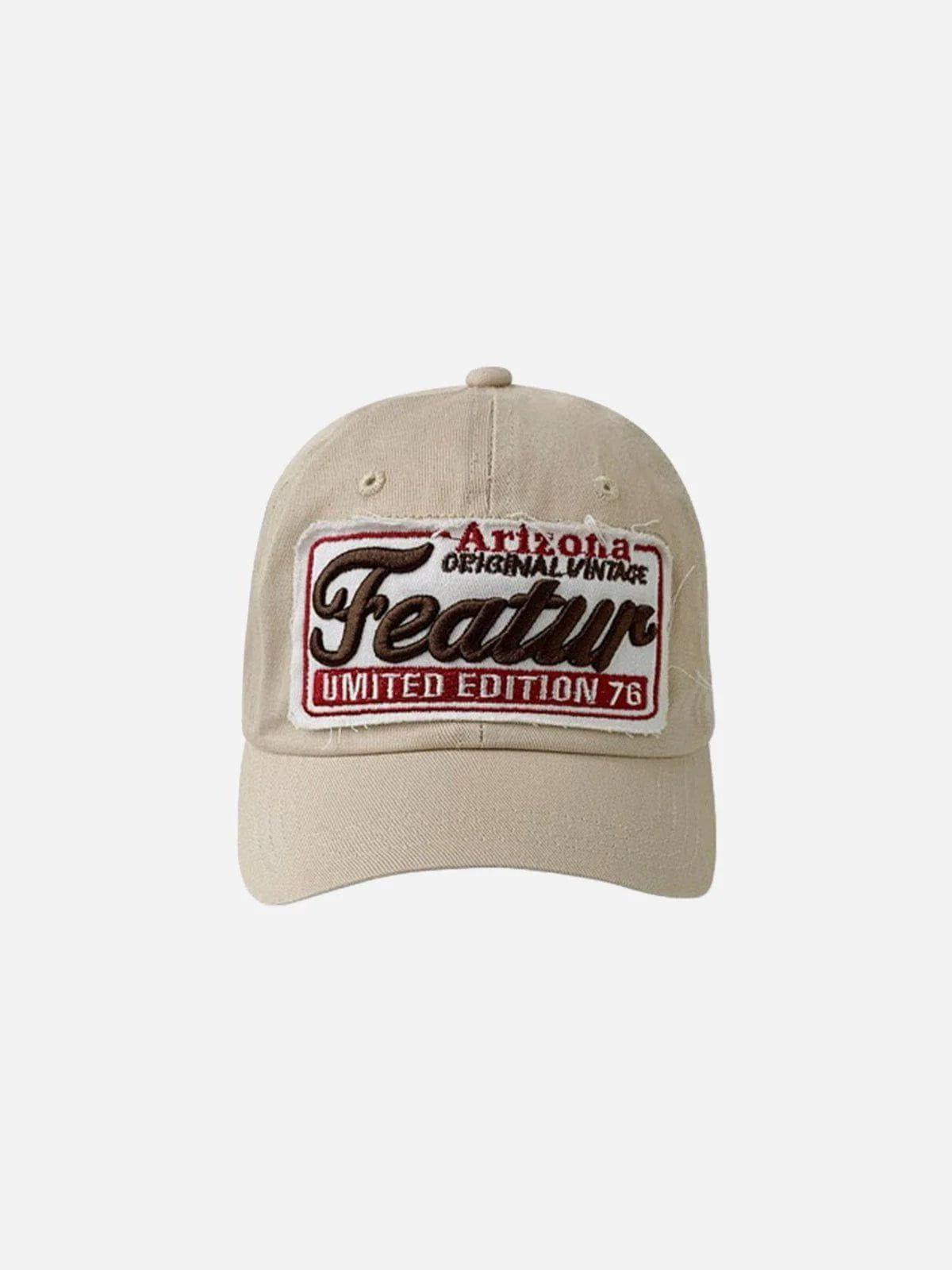 Concert Outfit Vintage Embroidery Letter Cap