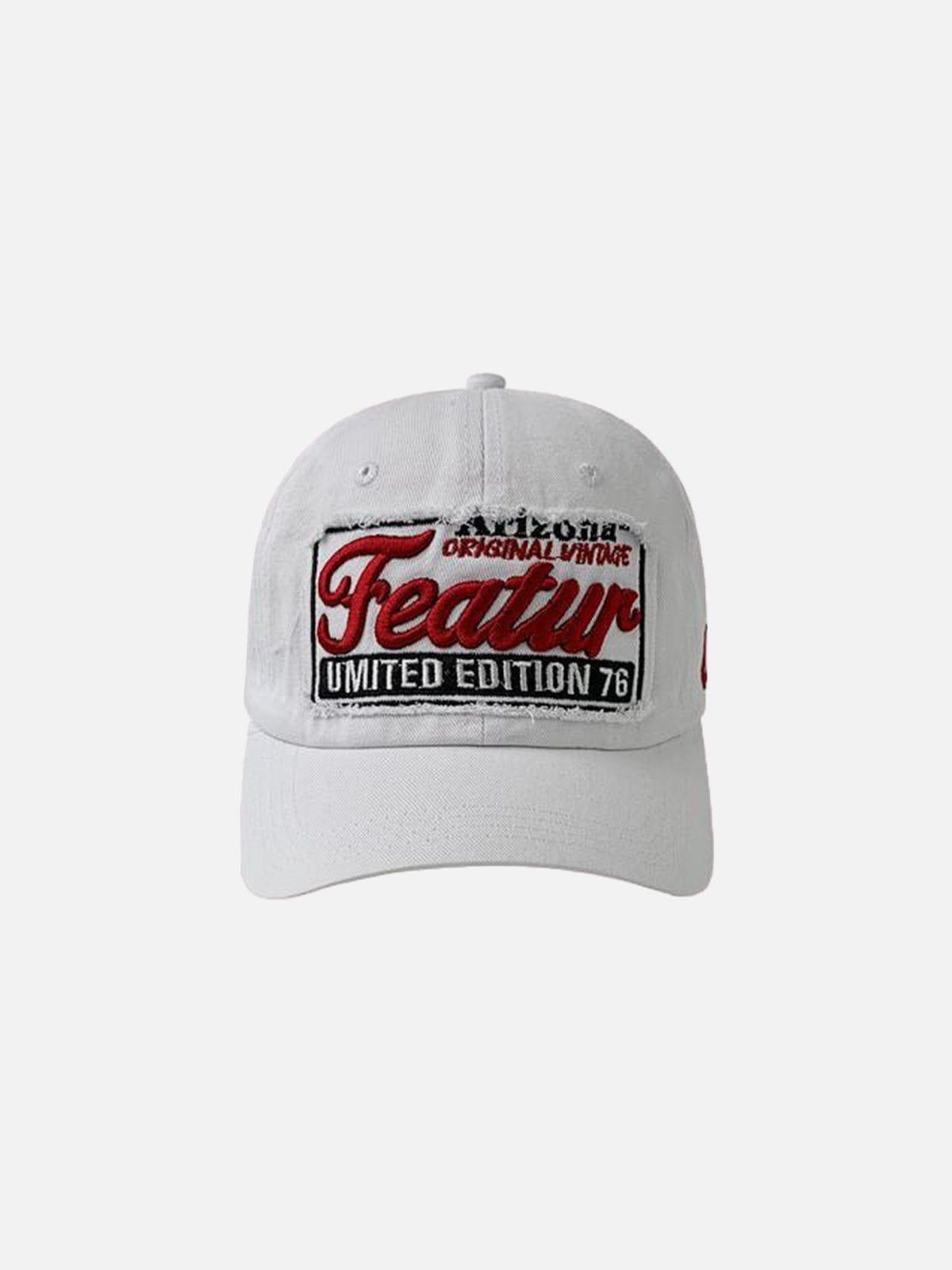 Concert Outfit Vintage Embroidery Letter Cap