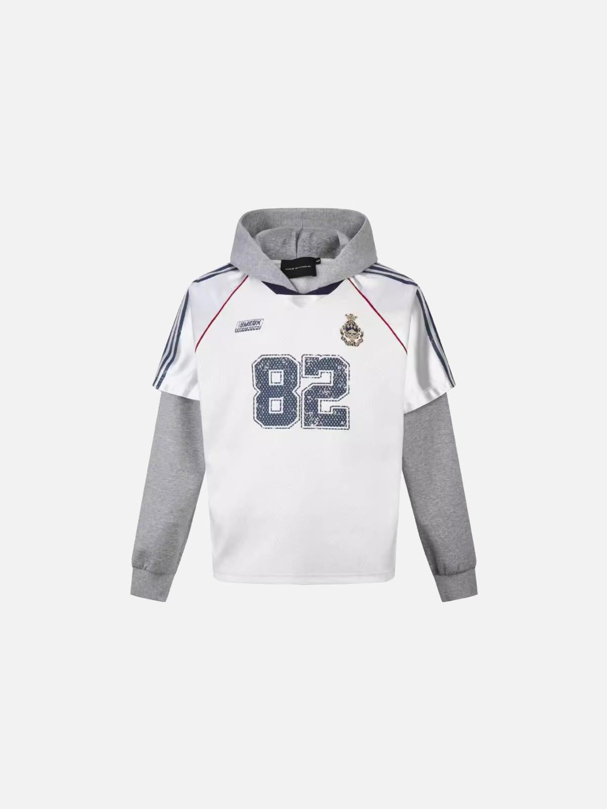 Concert Outfit Vintage Fake Two-Piece Set Leisure Hoodie