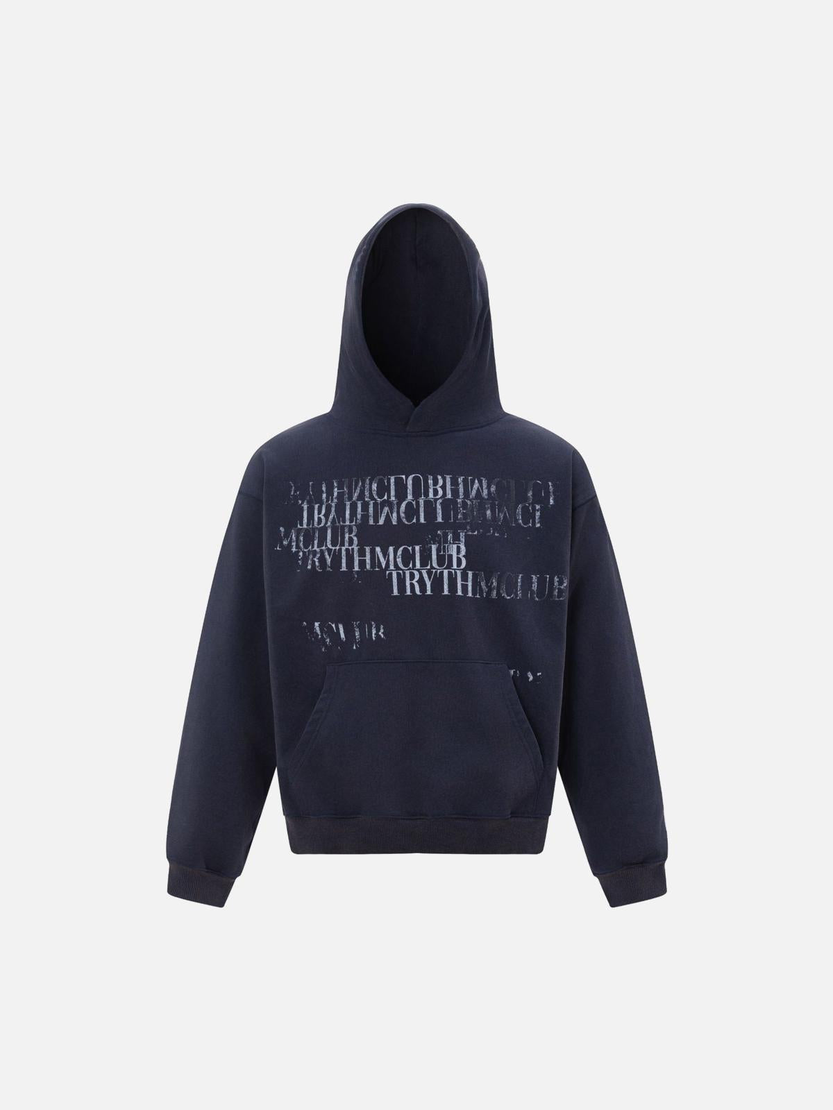 Concert Outfit Vintage Gradient Slogan Letters Print Hoodie Concert Outfit Vintage Gradient Slogan Letters Print Hoodie