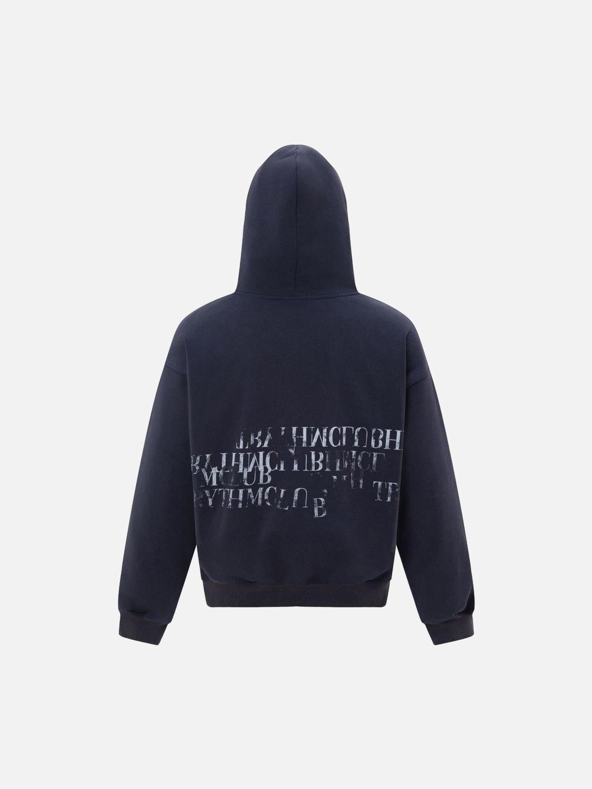 Concert Outfit Vintage Gradient Slogan Letters Print Hoodie Concert Outfit Vintage Gradient Slogan Letters Print Hoodie