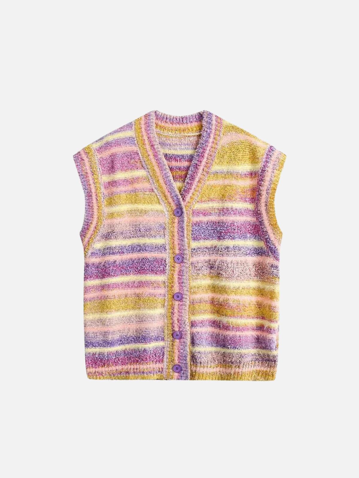 Concert Outfit Vintage Gradient Sweater Vest