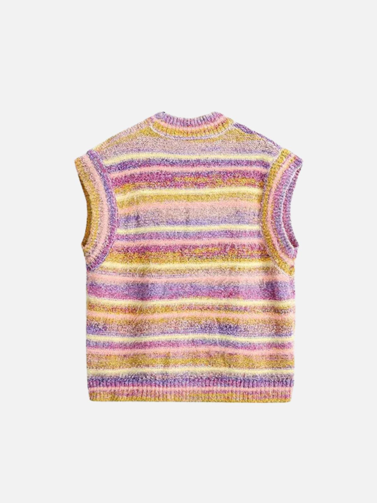 Concert Outfit Vintage Gradient Sweater Vest