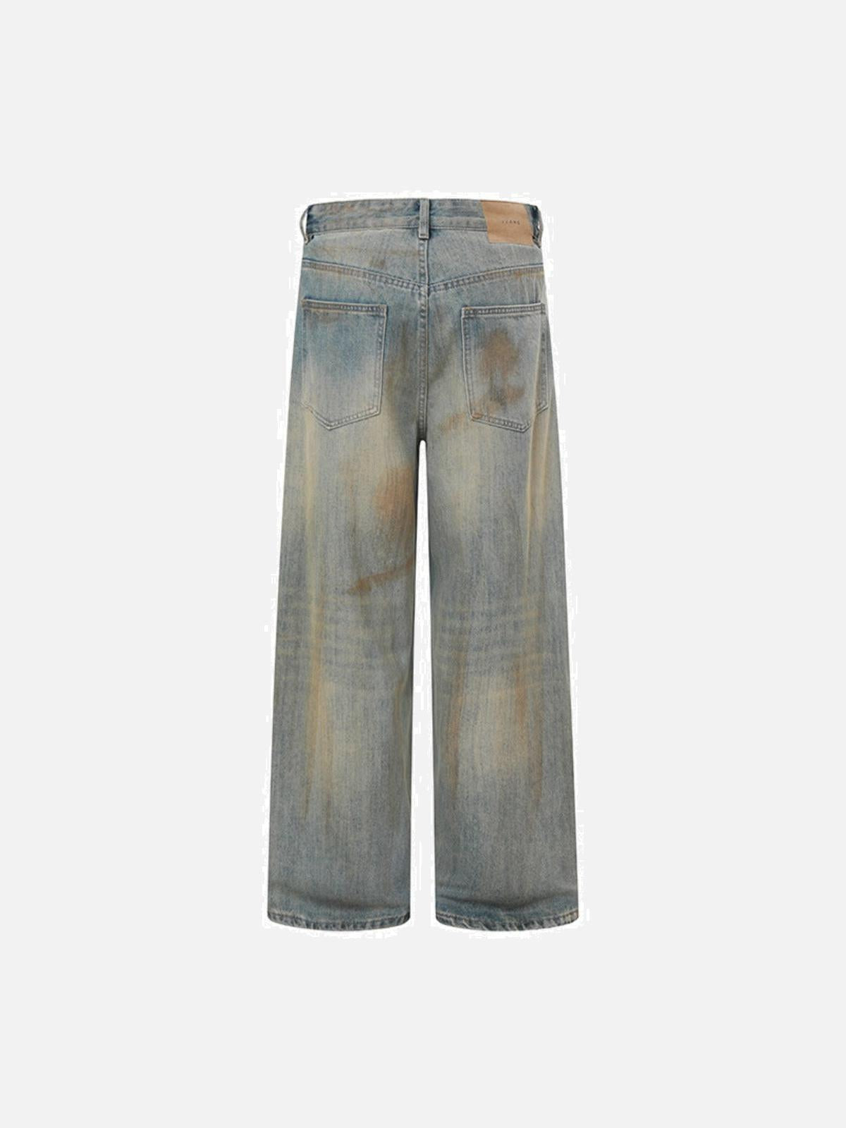 Concert Outfit Vintage Graffiti Washed Distressed Jeans