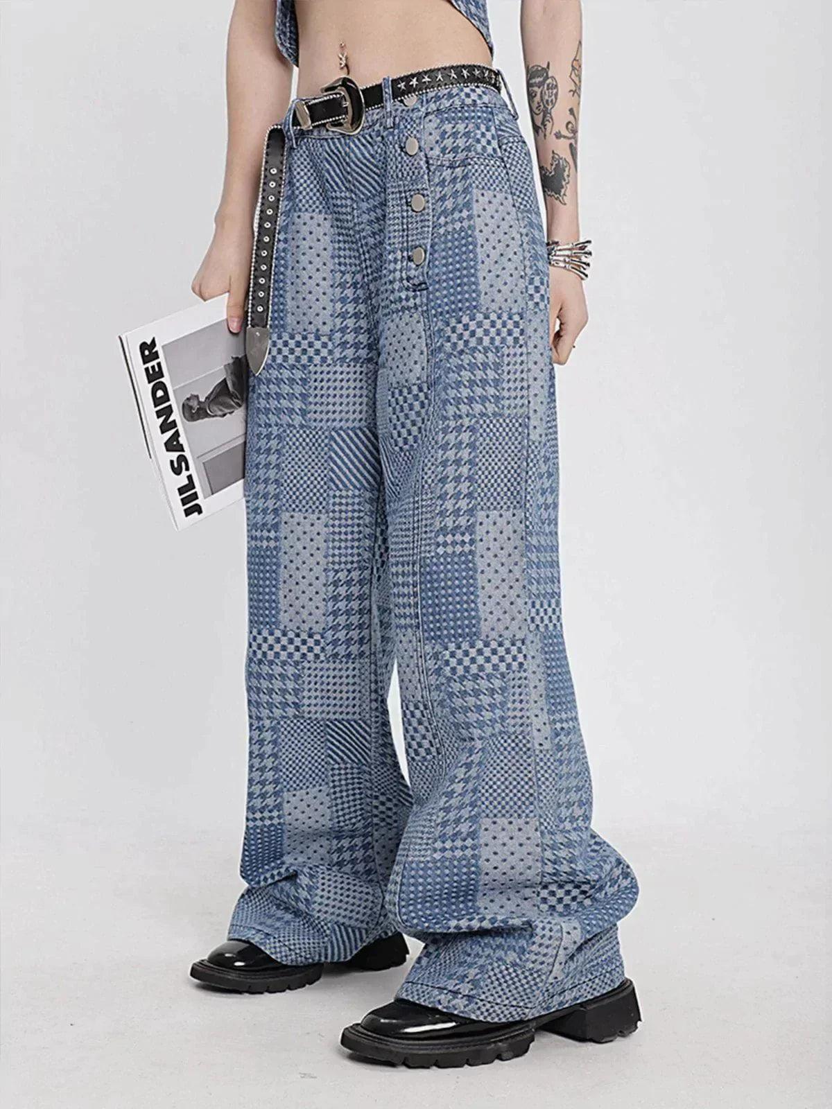 Concert Outfit Vintage Patchwork Jeans