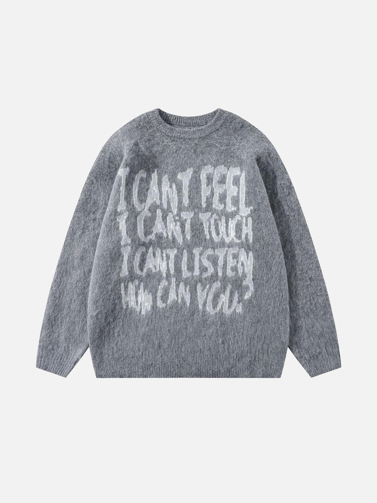 Concert Outfit Vintage Print Letter Sweater