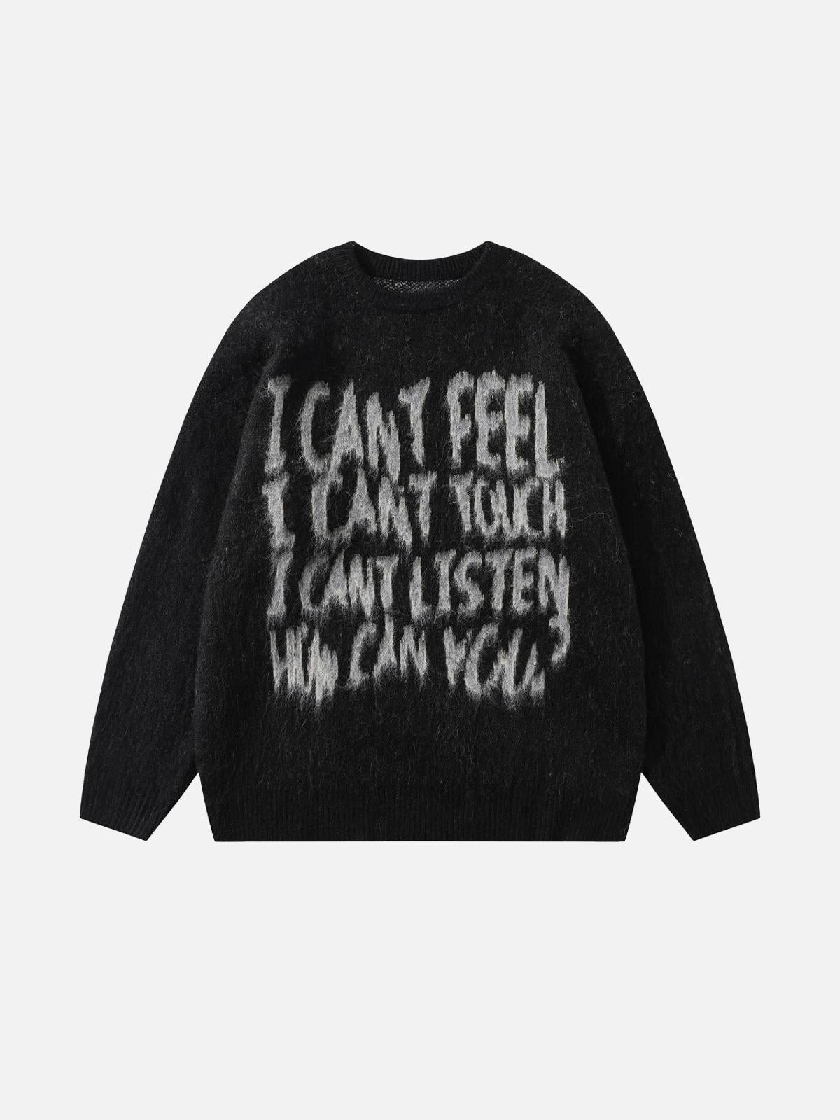 Concert Outfit Vintage Print Letter Sweater