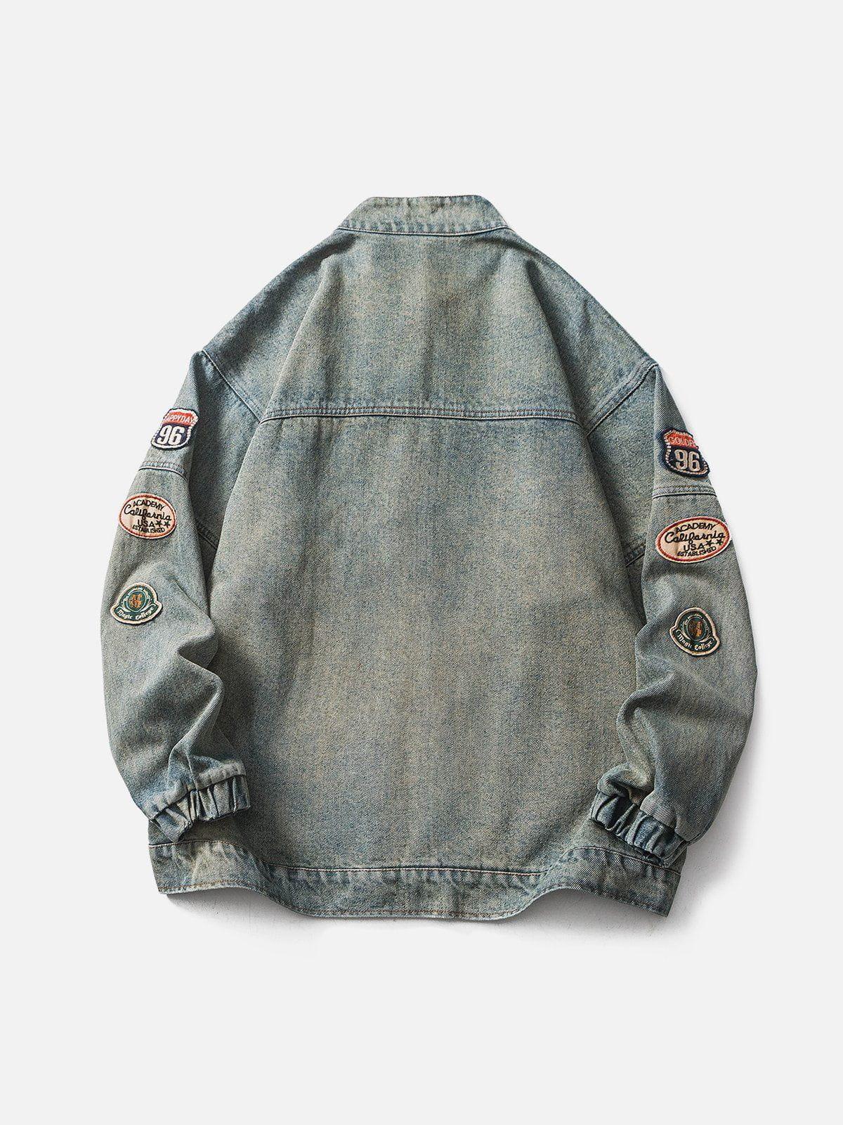 Concert Outfit Vintage Racing Denim Jacket