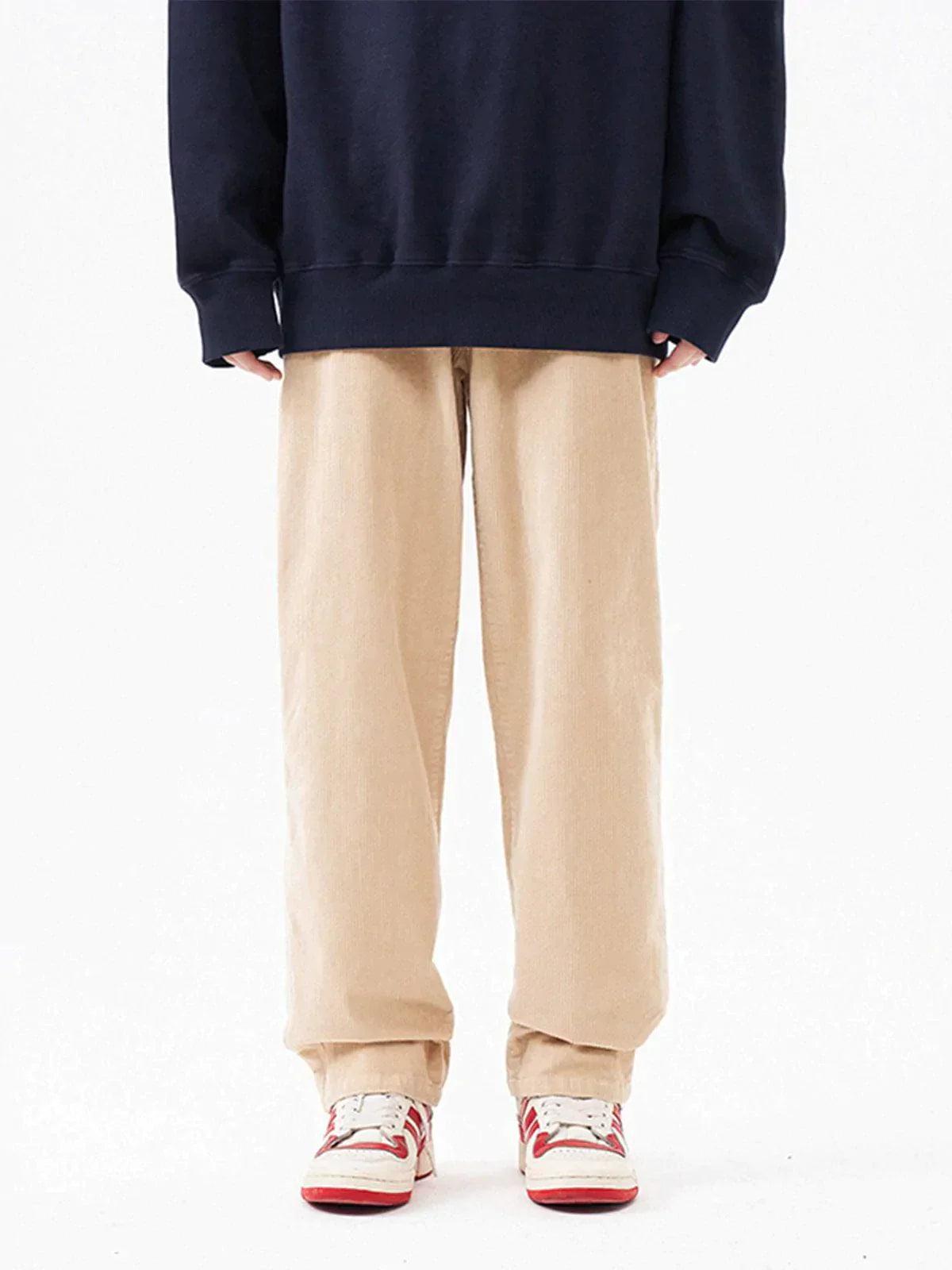 Concert Outfit Vintage Solid Corduroy Pants