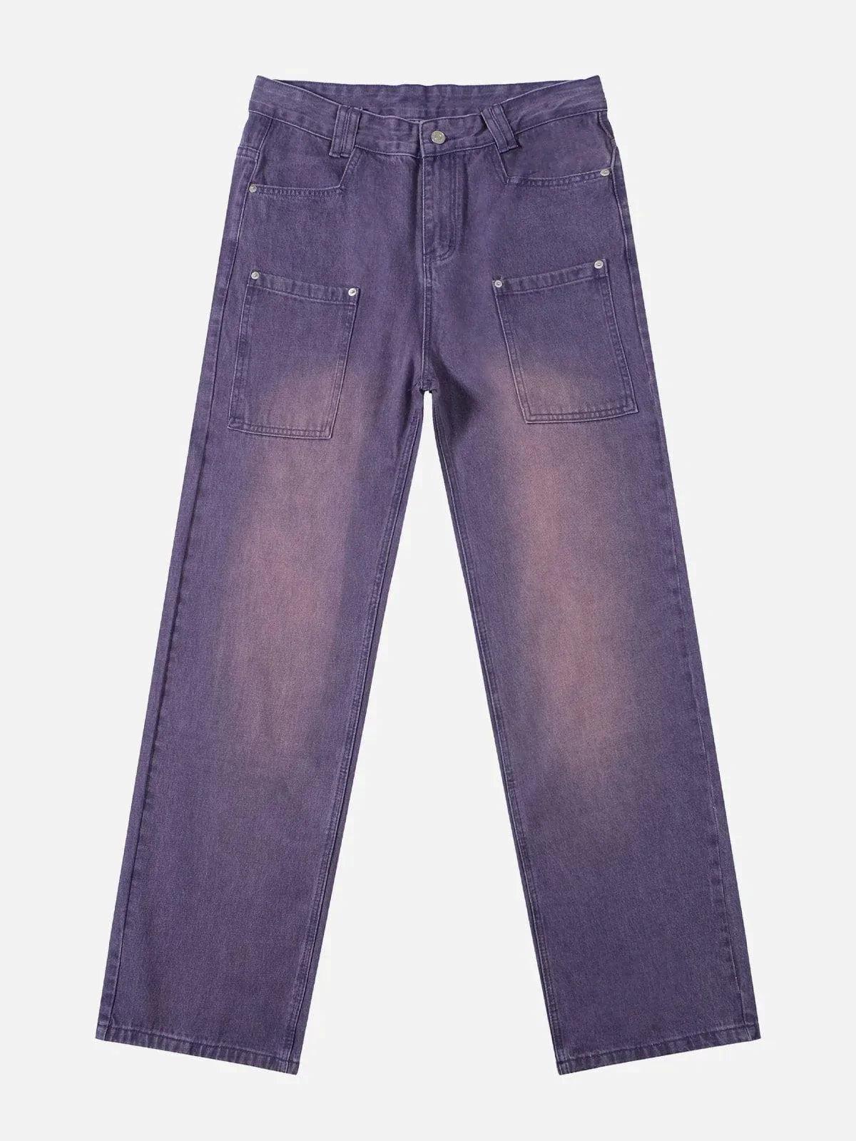 Concert Outfit Vintage Solid Gradient Jeans