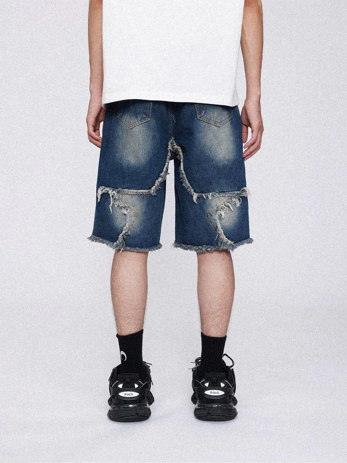 Concert Outfit Vintage Starry Fringe Hem Jorts