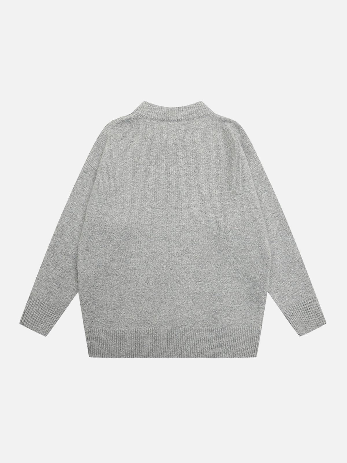 Concert Outfit Vintage street Letter Embroidery Sweater