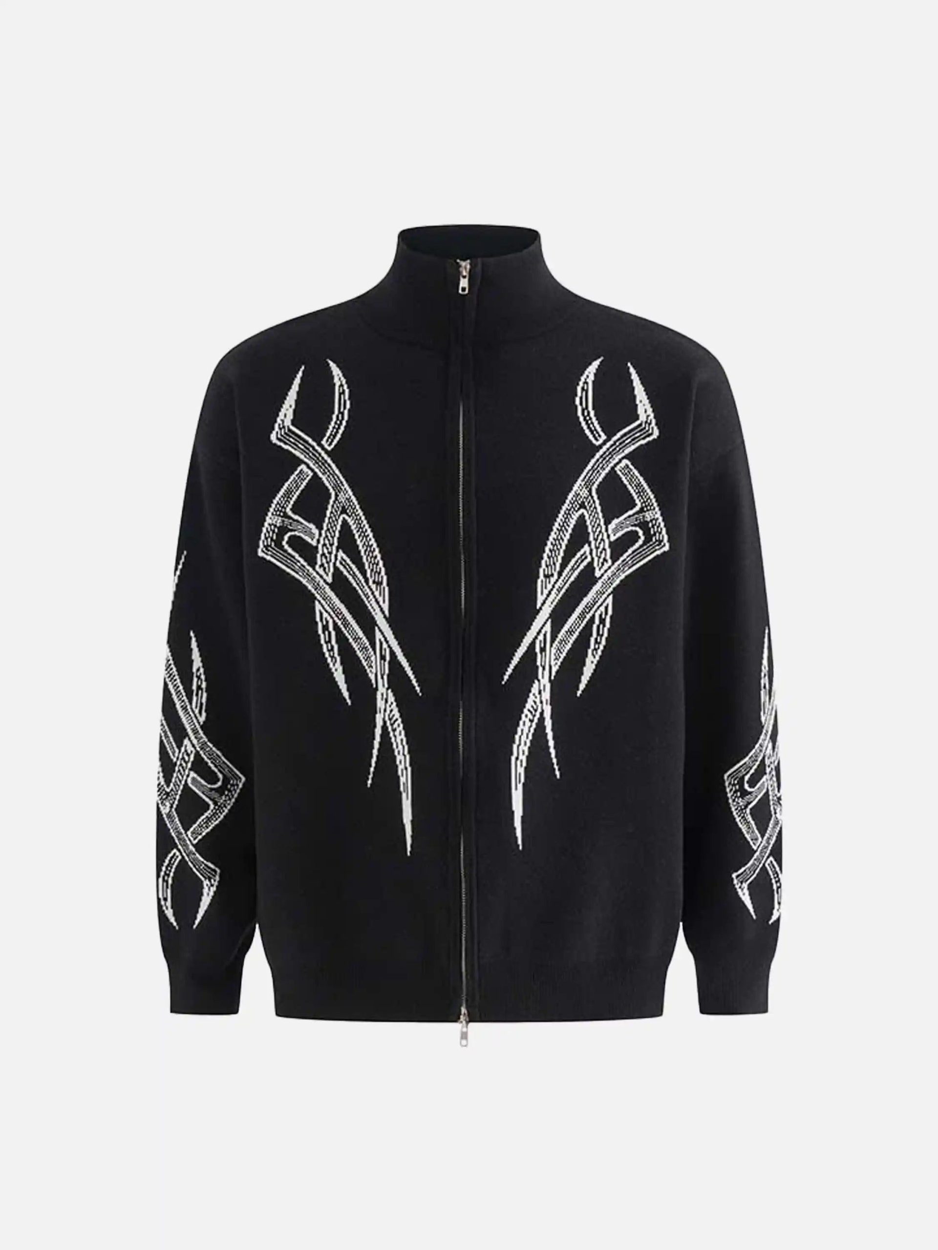 Concert Outfit Vintage Thorns Stand Collar Cardigan