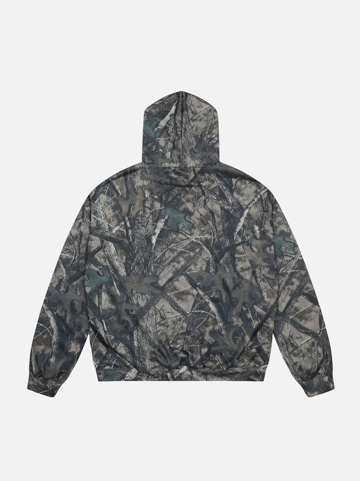 Concert Outfit Vintage Tree Camouflage Full Print Hoodie