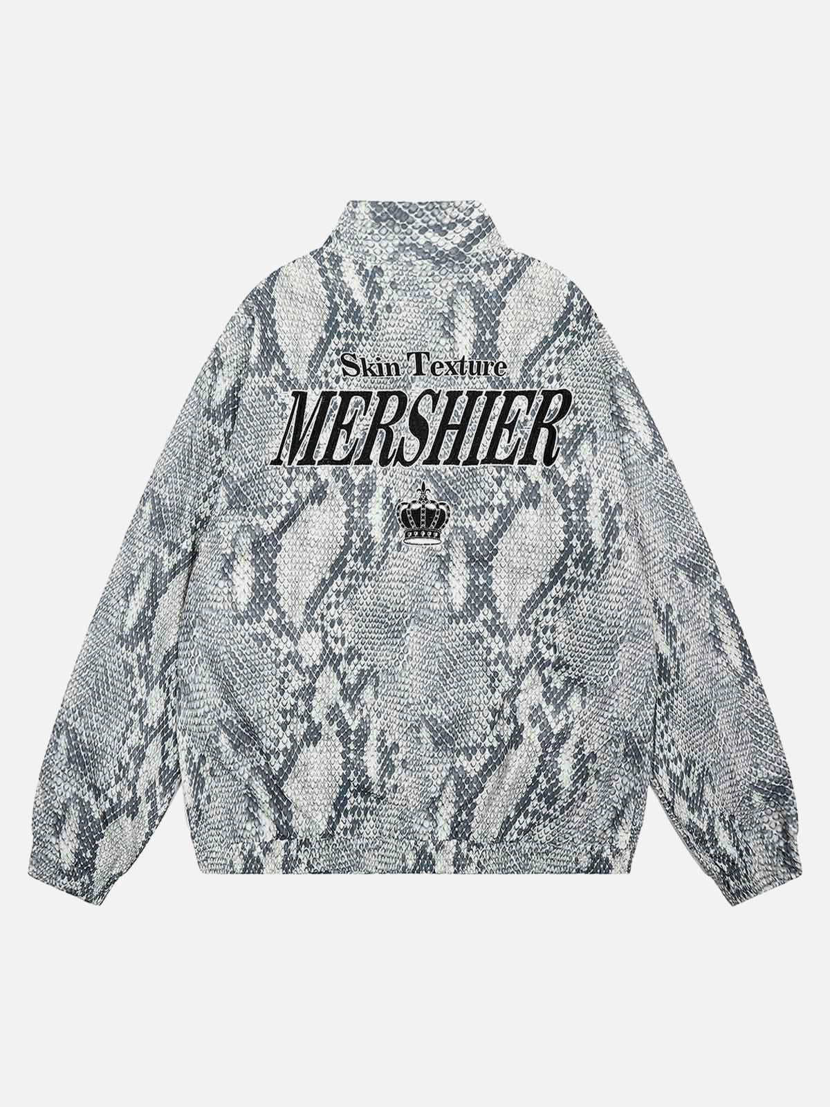 Concert Outfit Vintage Vibe Print Windbreaker Jacket