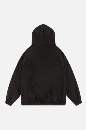 Concert Outfit Vintage Washed Dark Print Hoodie