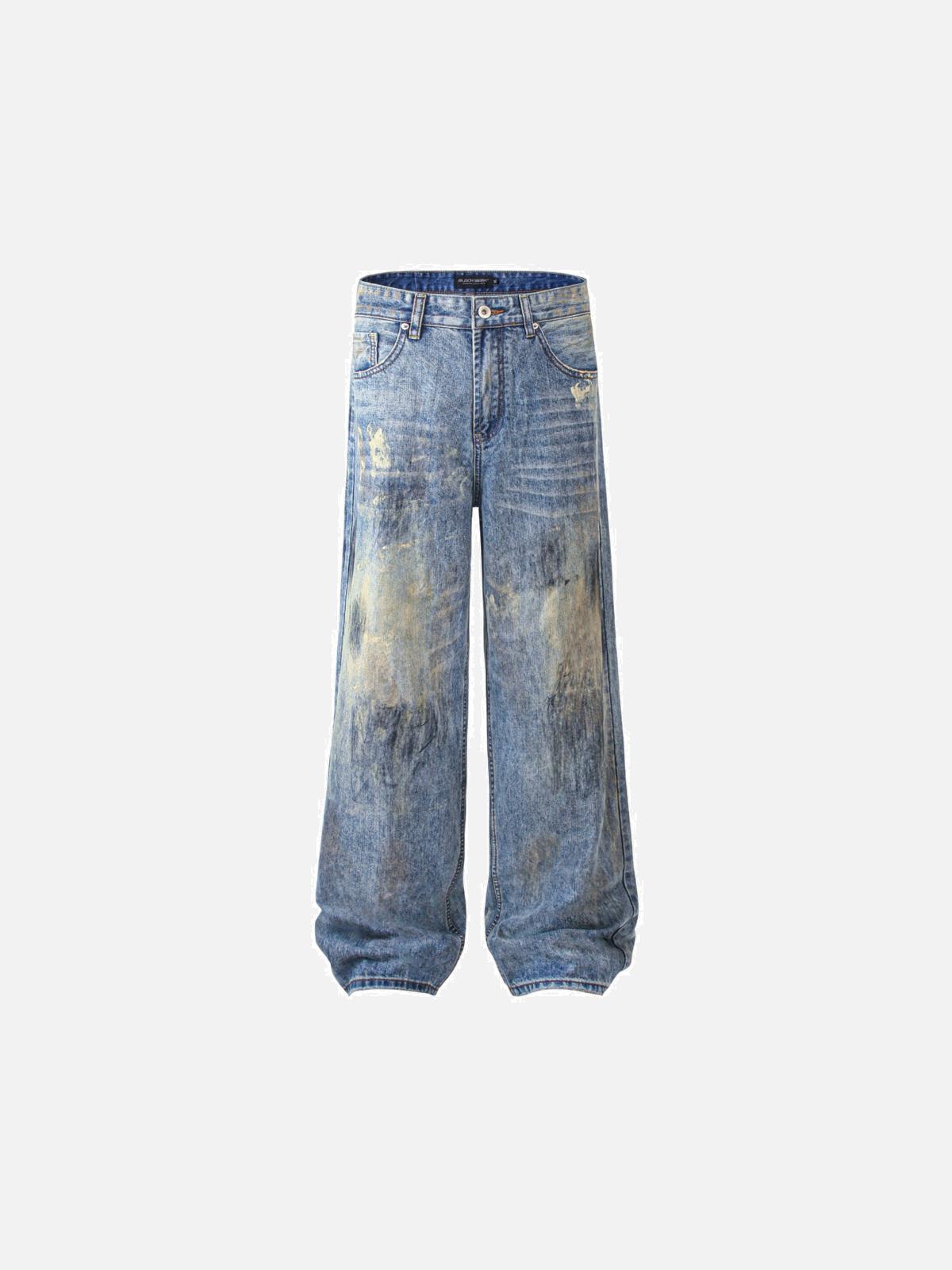 Concert Outfit Vintage Washed Dirty Jeans