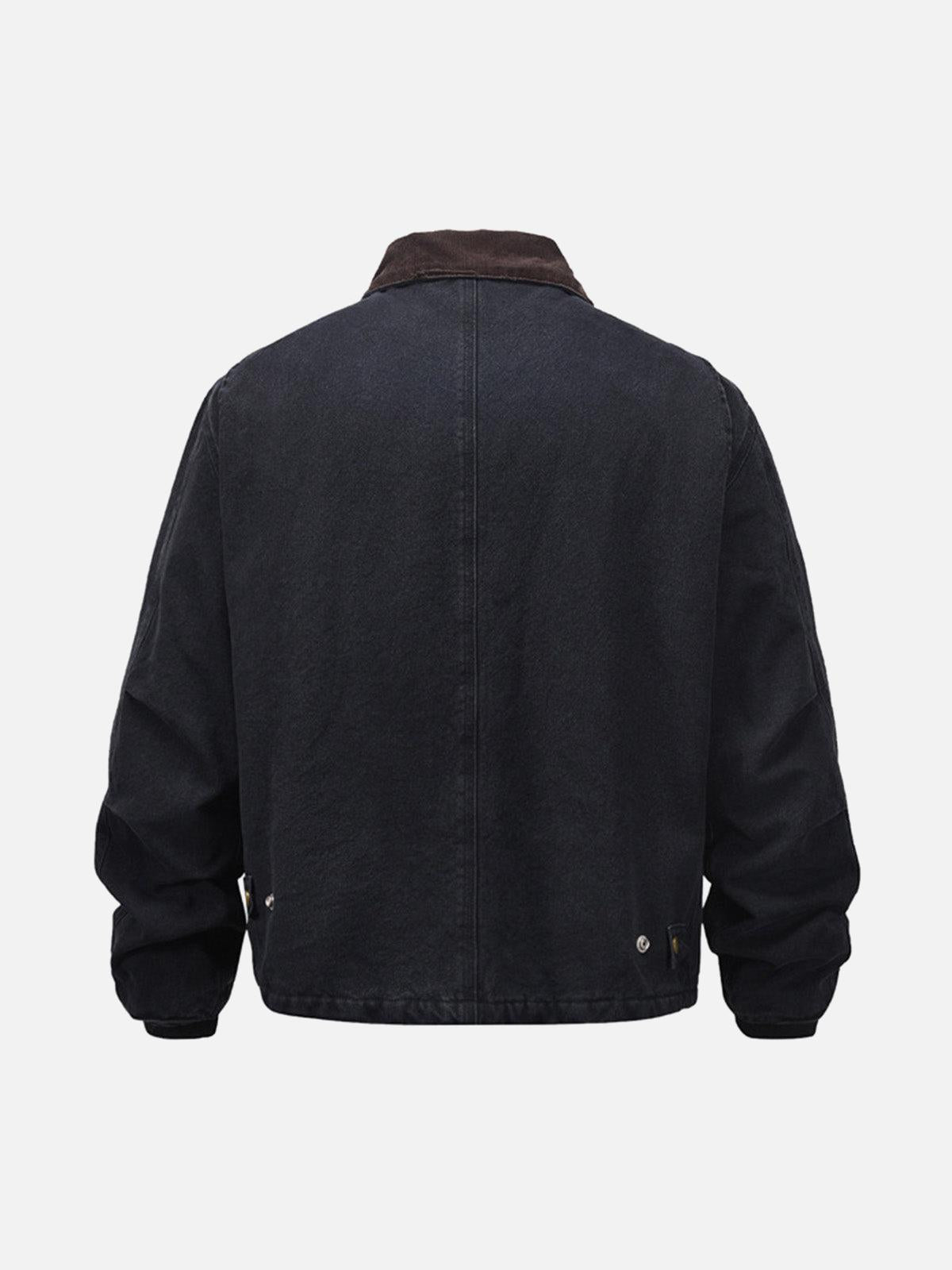 Concert Outfit Vintage Washed Distressed Quilted Work Jacket Concert Outfit Vintage Washed Distressed Quilted Work Jacket