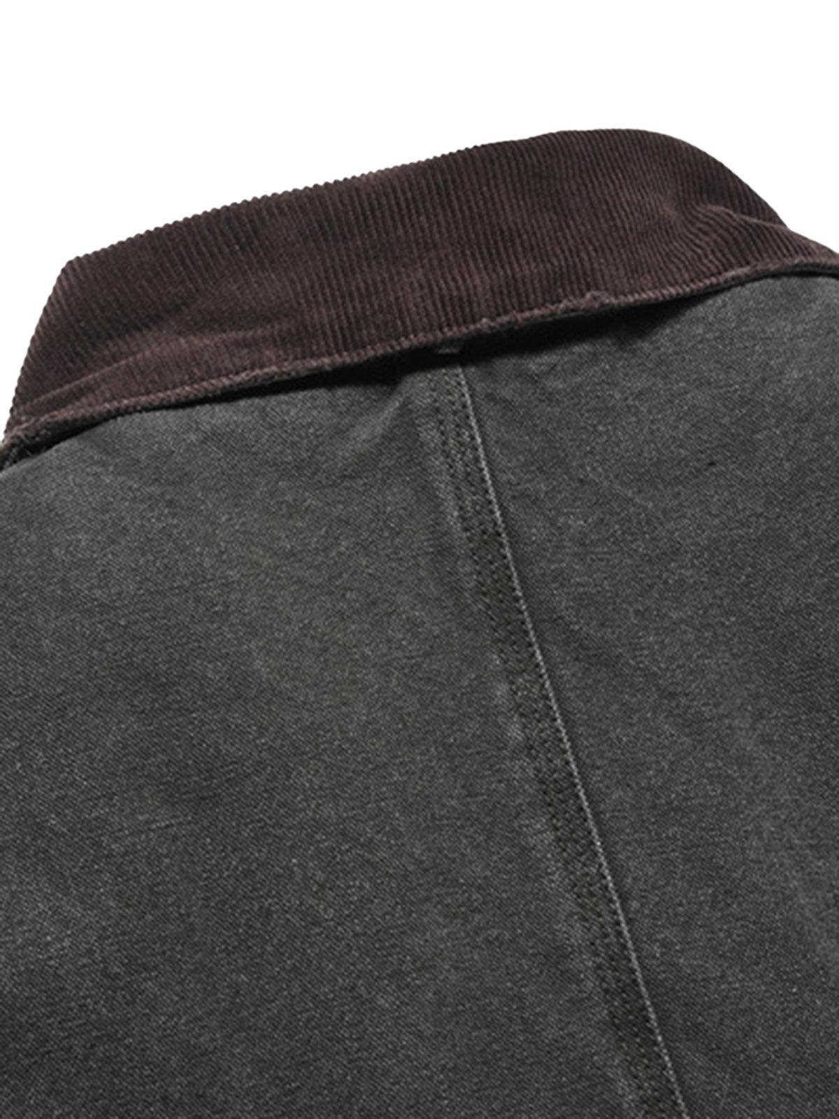 Concert Outfit Vintage Washed Distressed Quilted Work Jacket Concert Outfit Vintage Washed Distressed Quilted Work Jacket