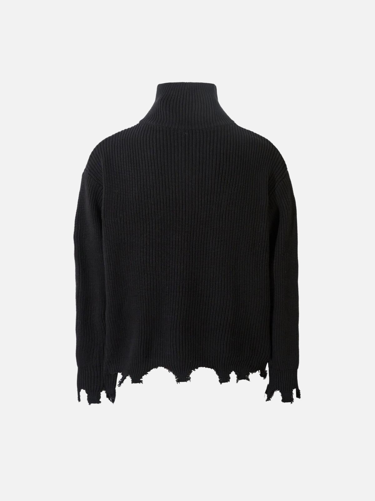 Concert Outfit Vintage Worn Loose zipper Sweater