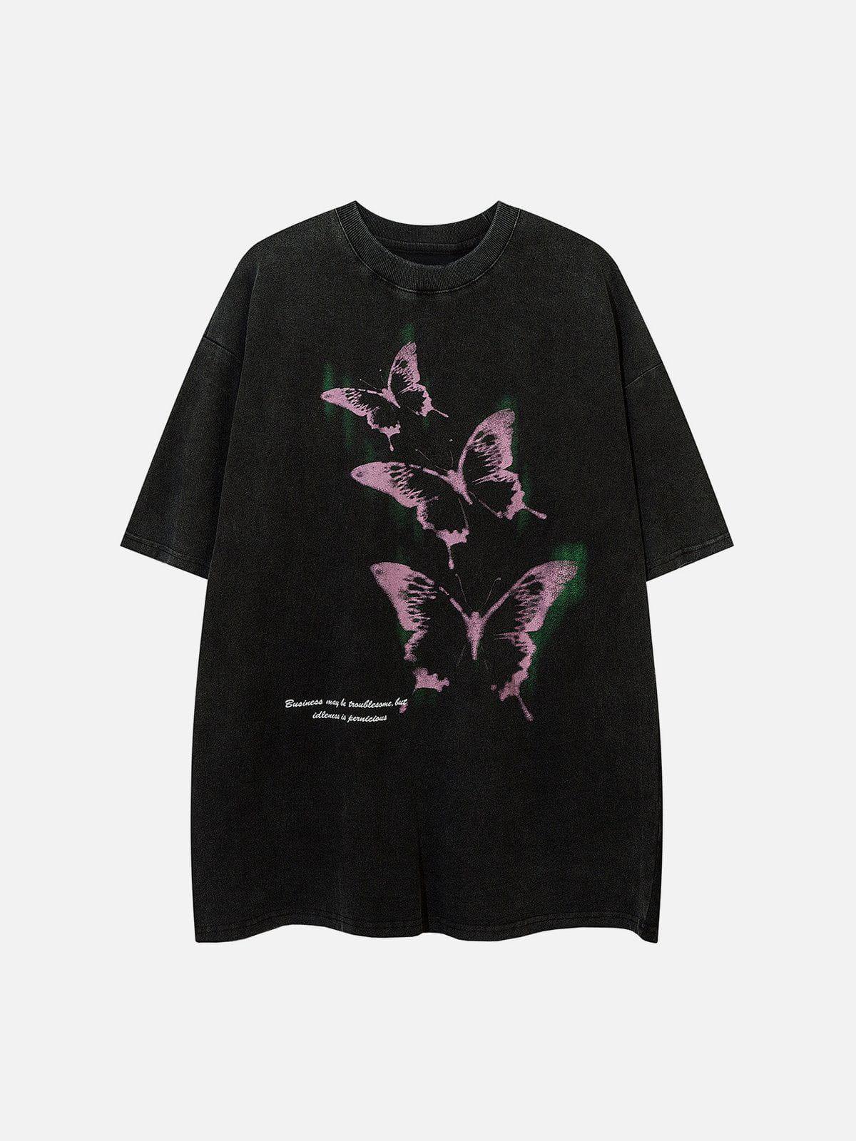 Concert Outfit Washed Butterfly Graphic Tee