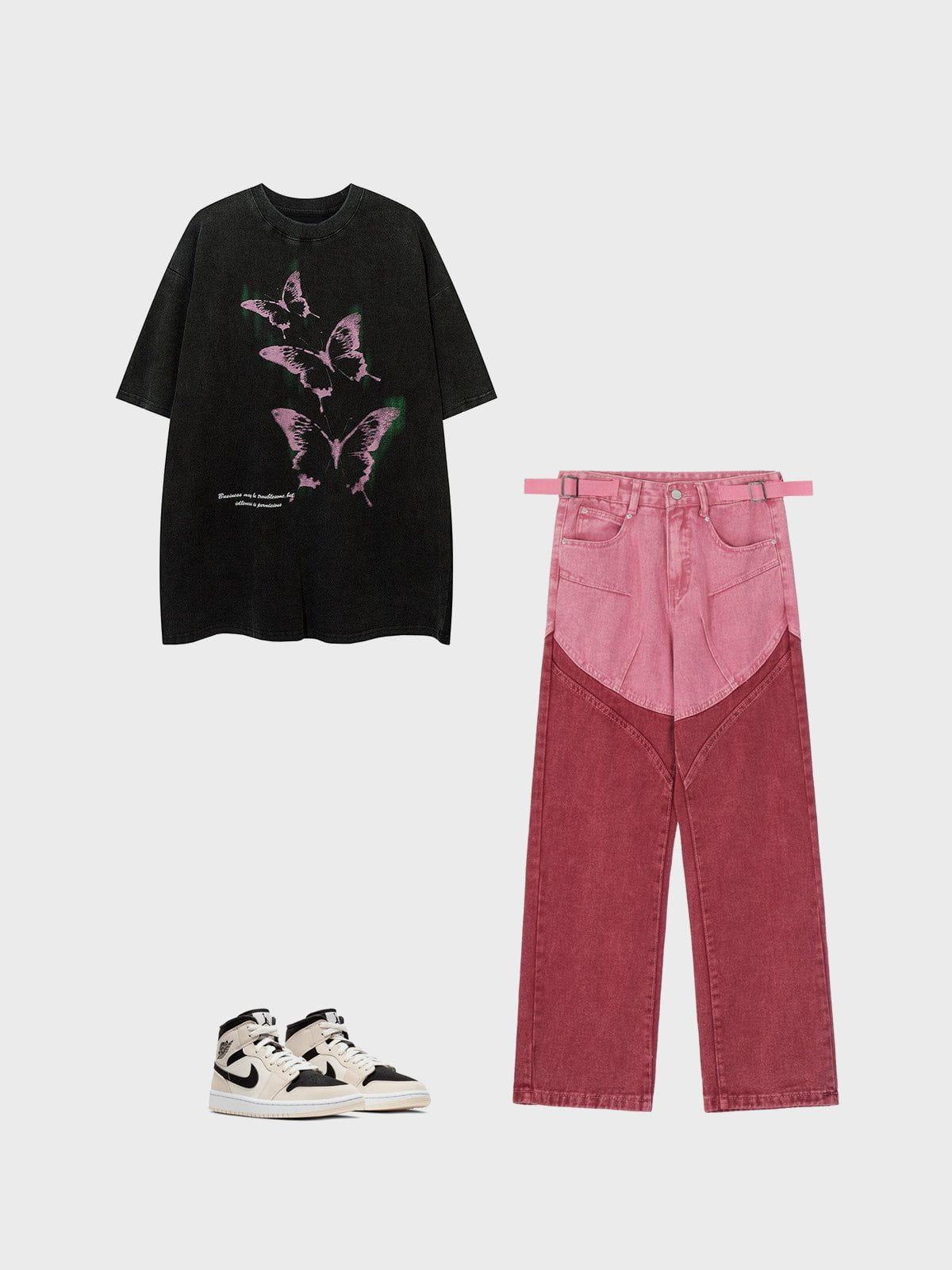 Concert Outfit Washed Butterfly Graphic Tee