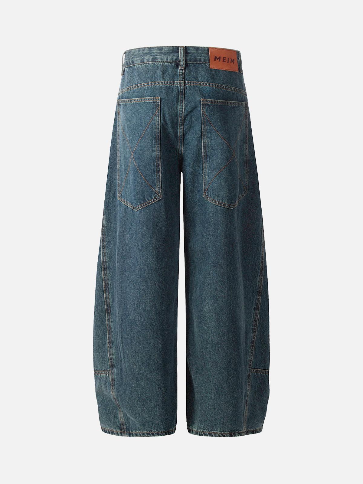Concert Outfit Washed Deconstructed Split Scimitar Baggy Barrel Jeans
