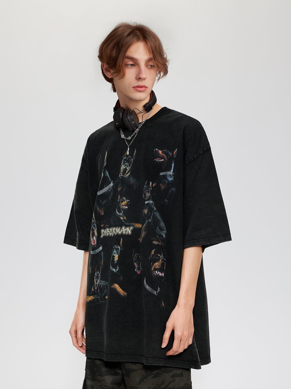 Concert Outfit Washed Doberman Graphic Tee