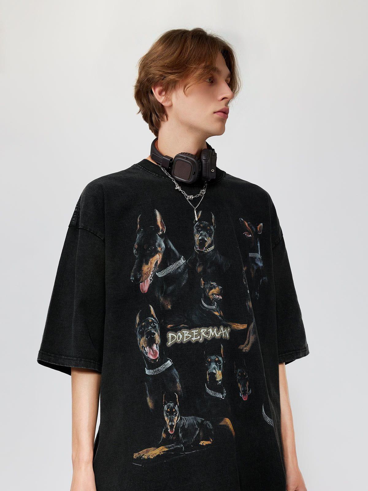 Concert Outfit Washed Doberman Graphic Tee