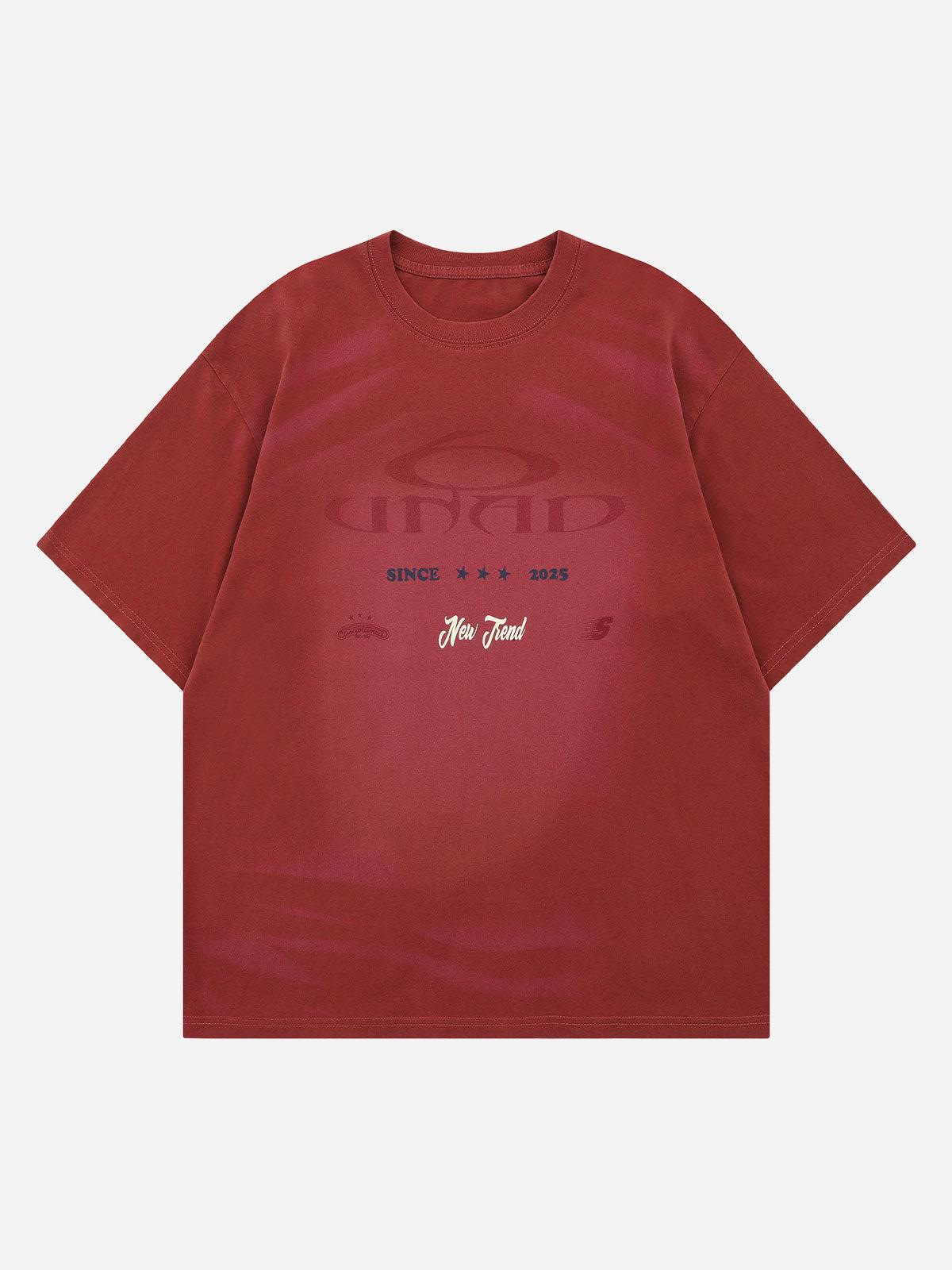 Concert Outfit Washed Letters Graphic T-Shirt