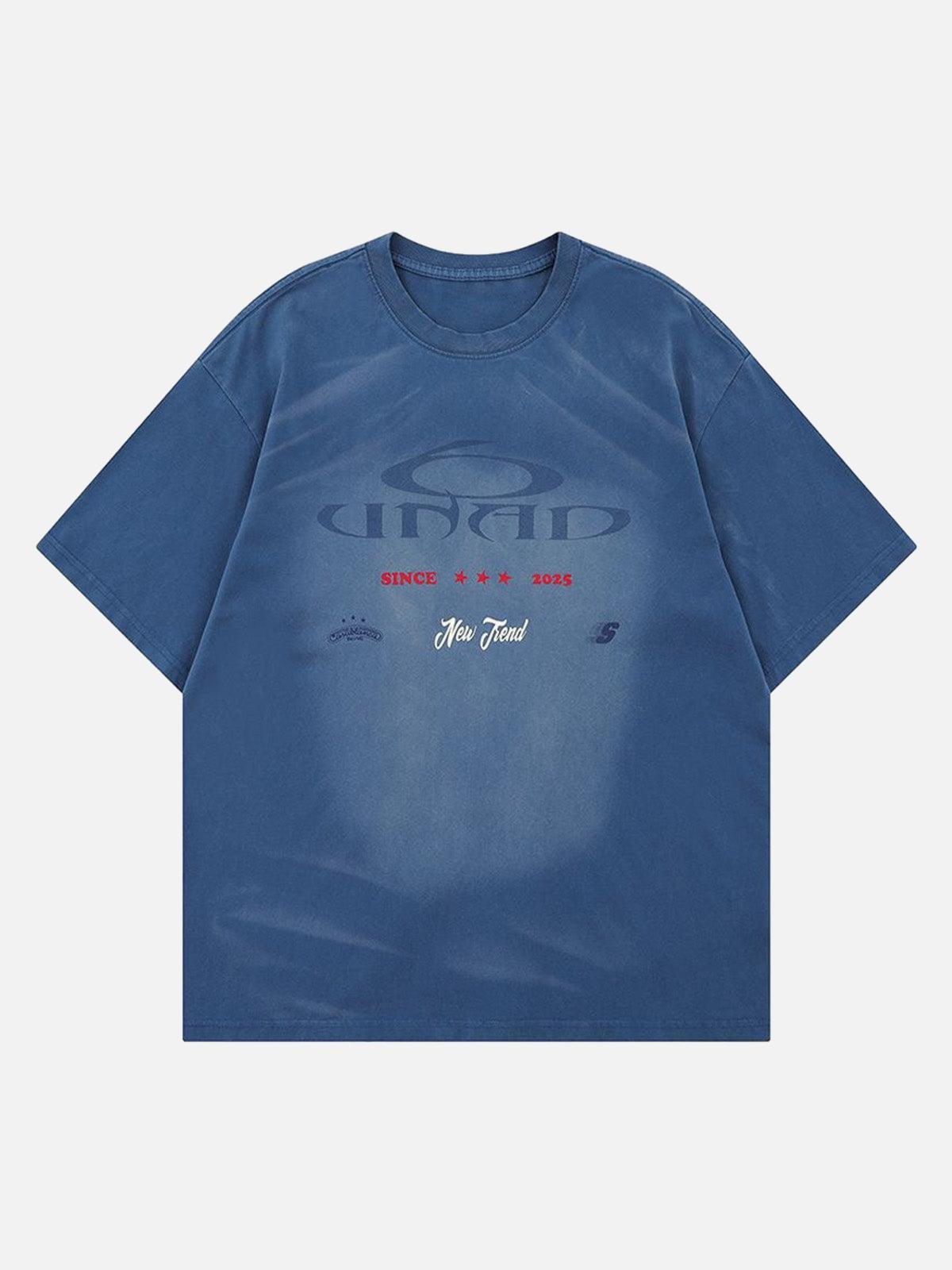 Concert Outfit Washed Letters Graphic T-Shirt