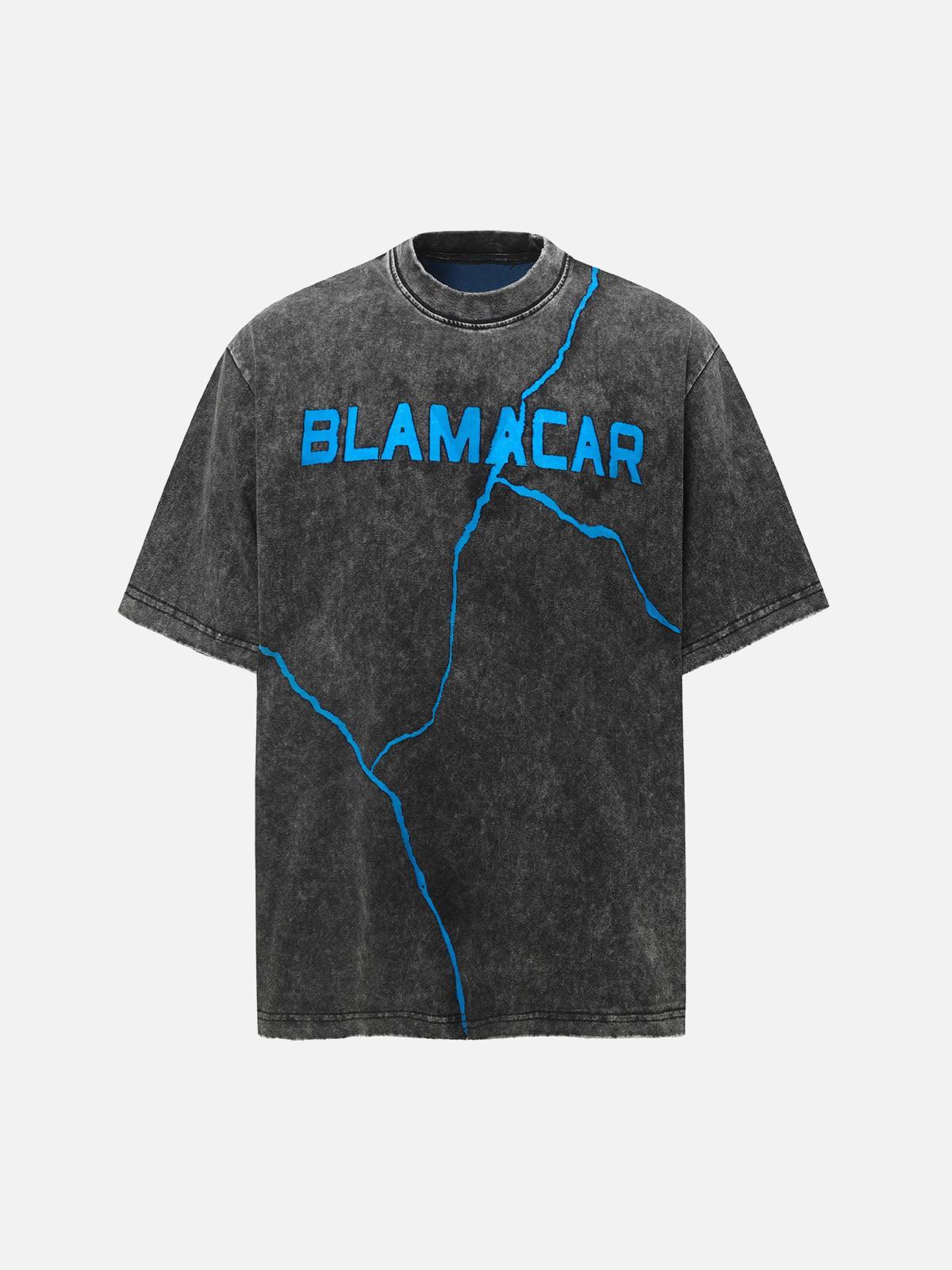 Concert Outfit Washed Lightning Oversized T-Shirt