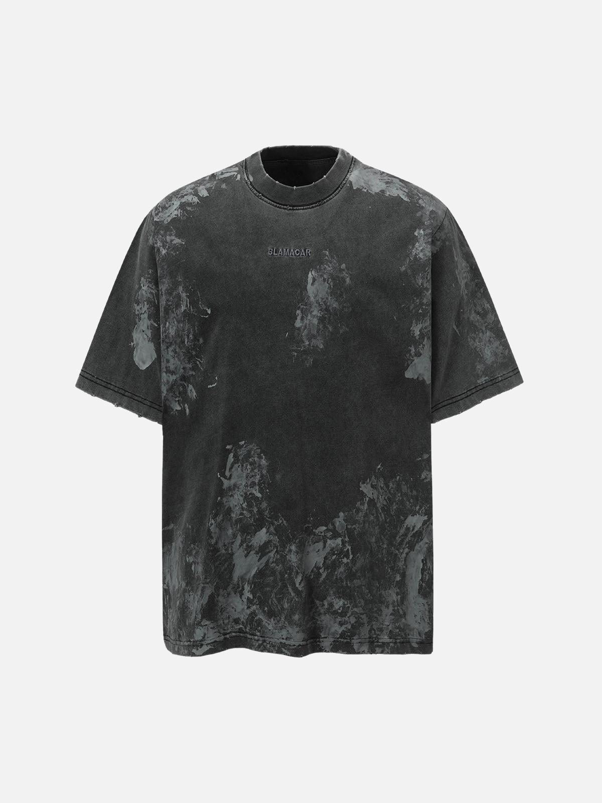 Concert Outfit Washed Tie-Dye Short Sleeve T-Shirt