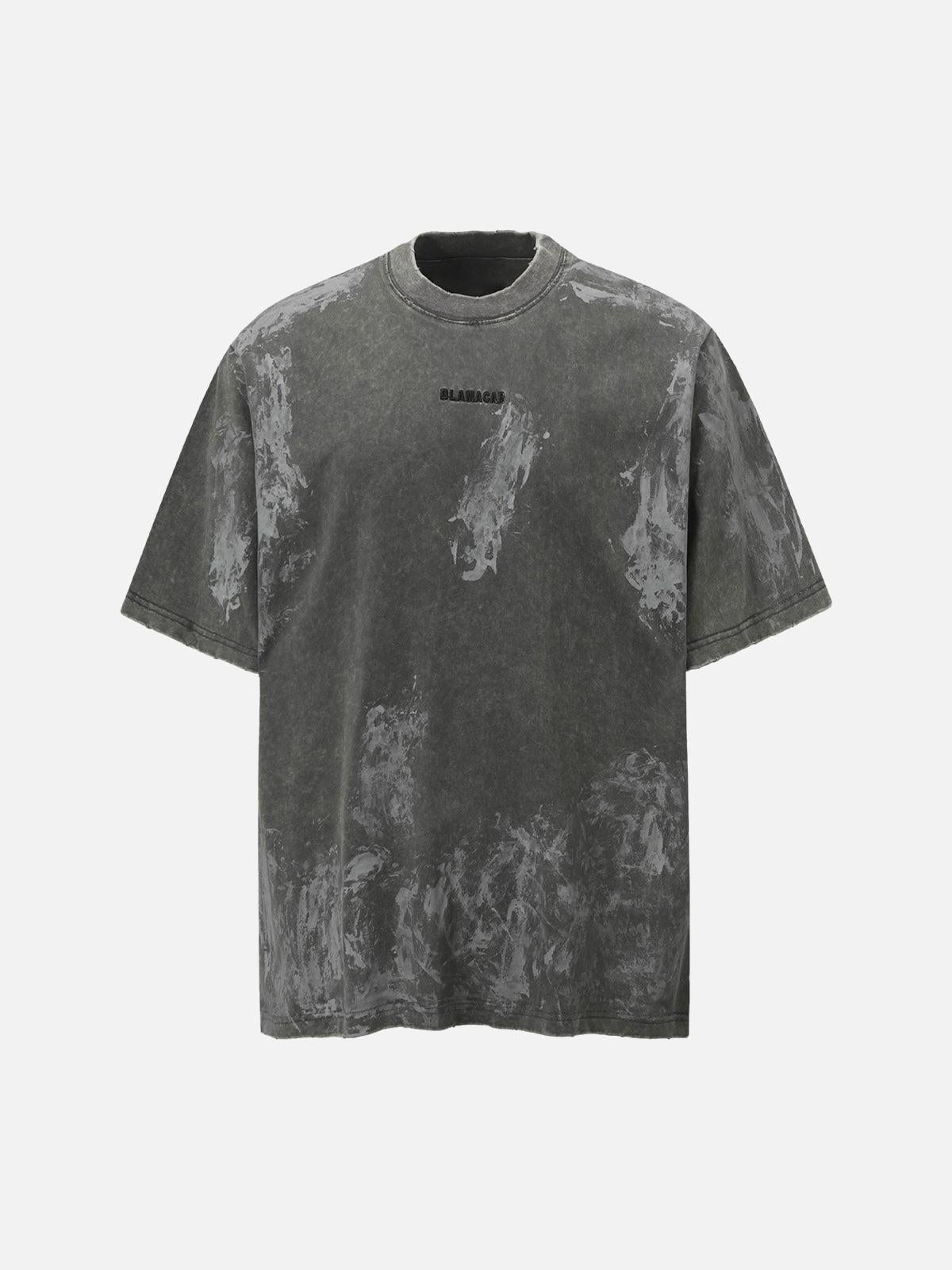 Concert Outfit Washed Tie-Dye Short Sleeve T-Shirt