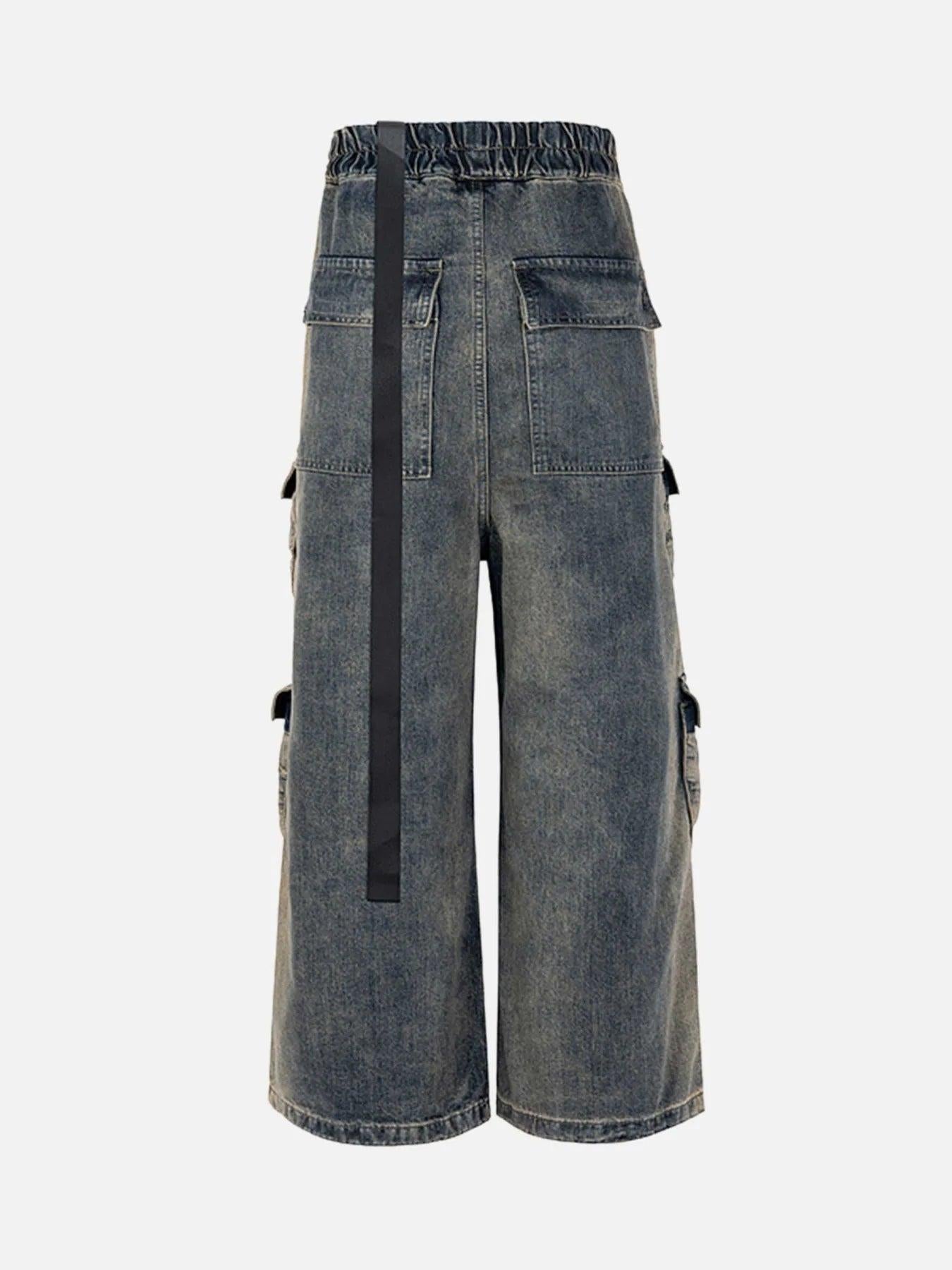 Concert Outfit Wide Leg Multi-Pocket Straight Leg Loose Jeans