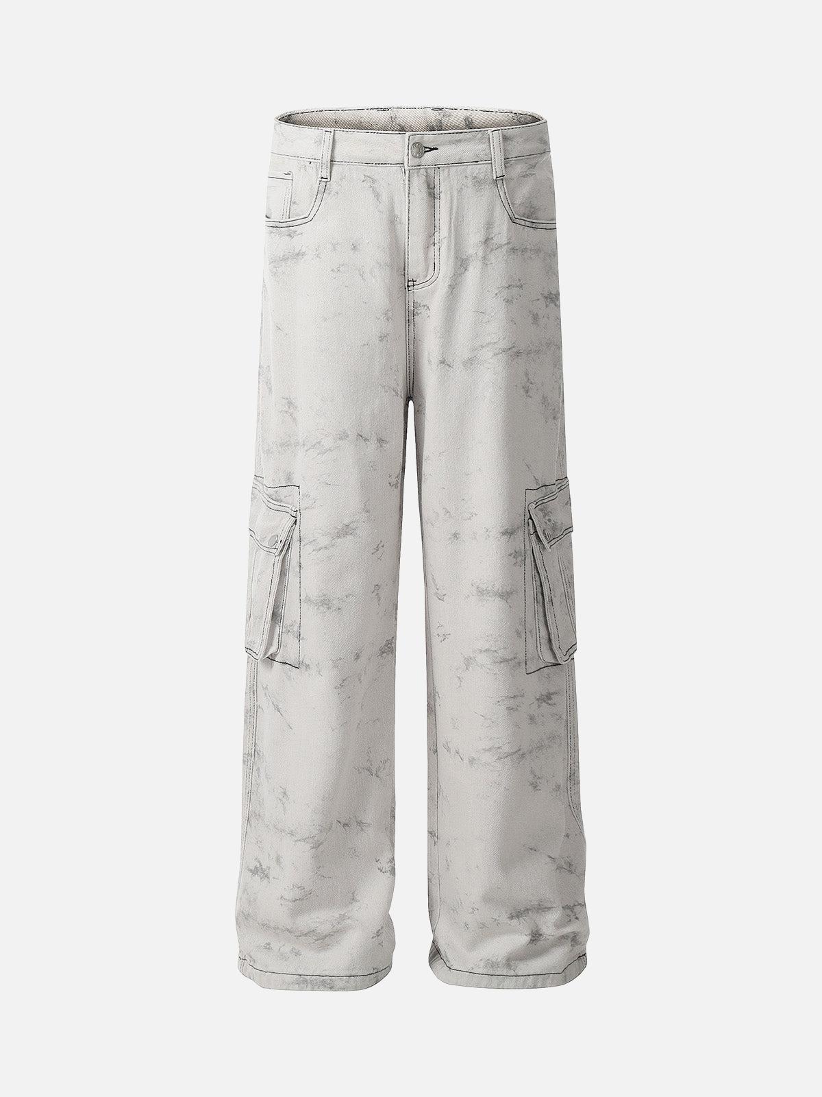 Concert Outfit Workwear Multi-Pocket Tie-Dye Pants