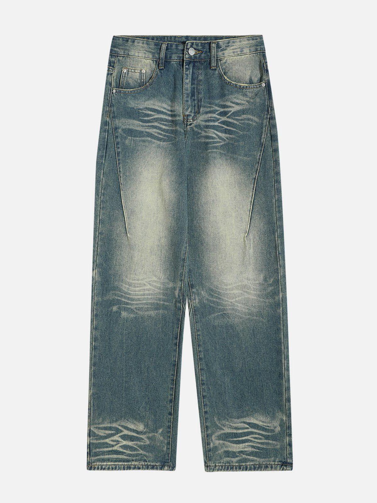 Concert Outfit Wrinkle Vintage Washed Jeans